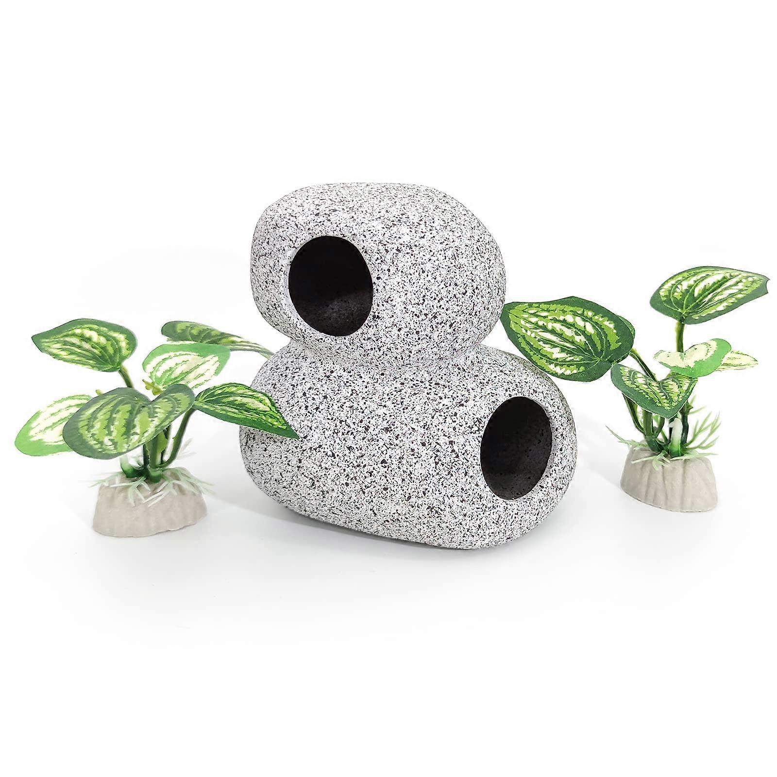 Fish Aquarium Decorations Cave for Betta Fish Tank Decor – Natural Look, Durable Resin, Perfect for Window Viewing