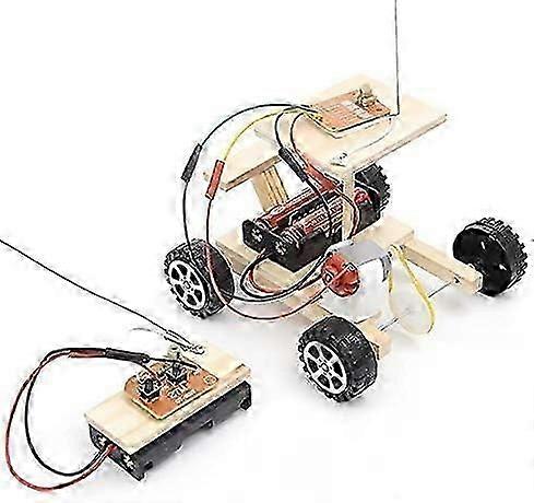 DIY RCカーモデルキット、電気モーターとリモコン付き、子供向けSTEM学習&組み立て