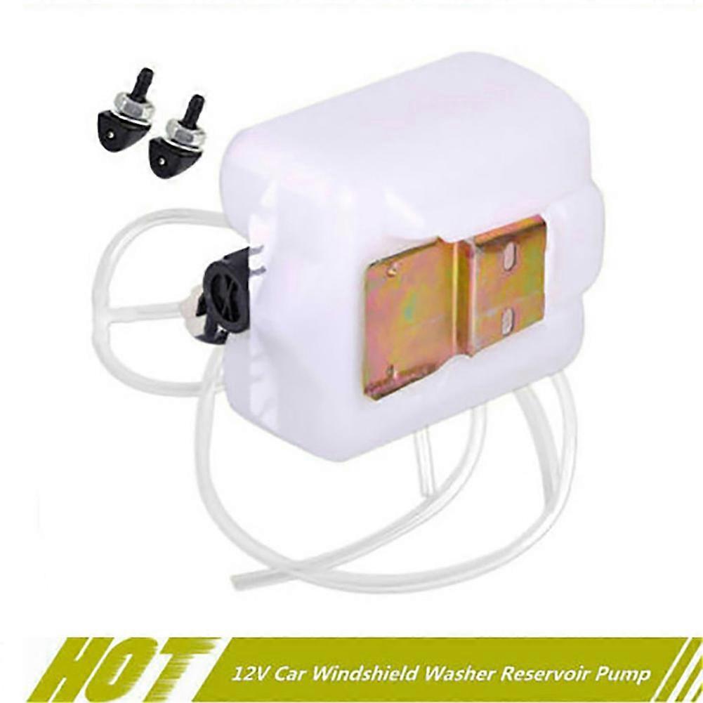 Easy Install Windshield Washer Reservoir Tank - 12V, 2-Pin, High Reliability