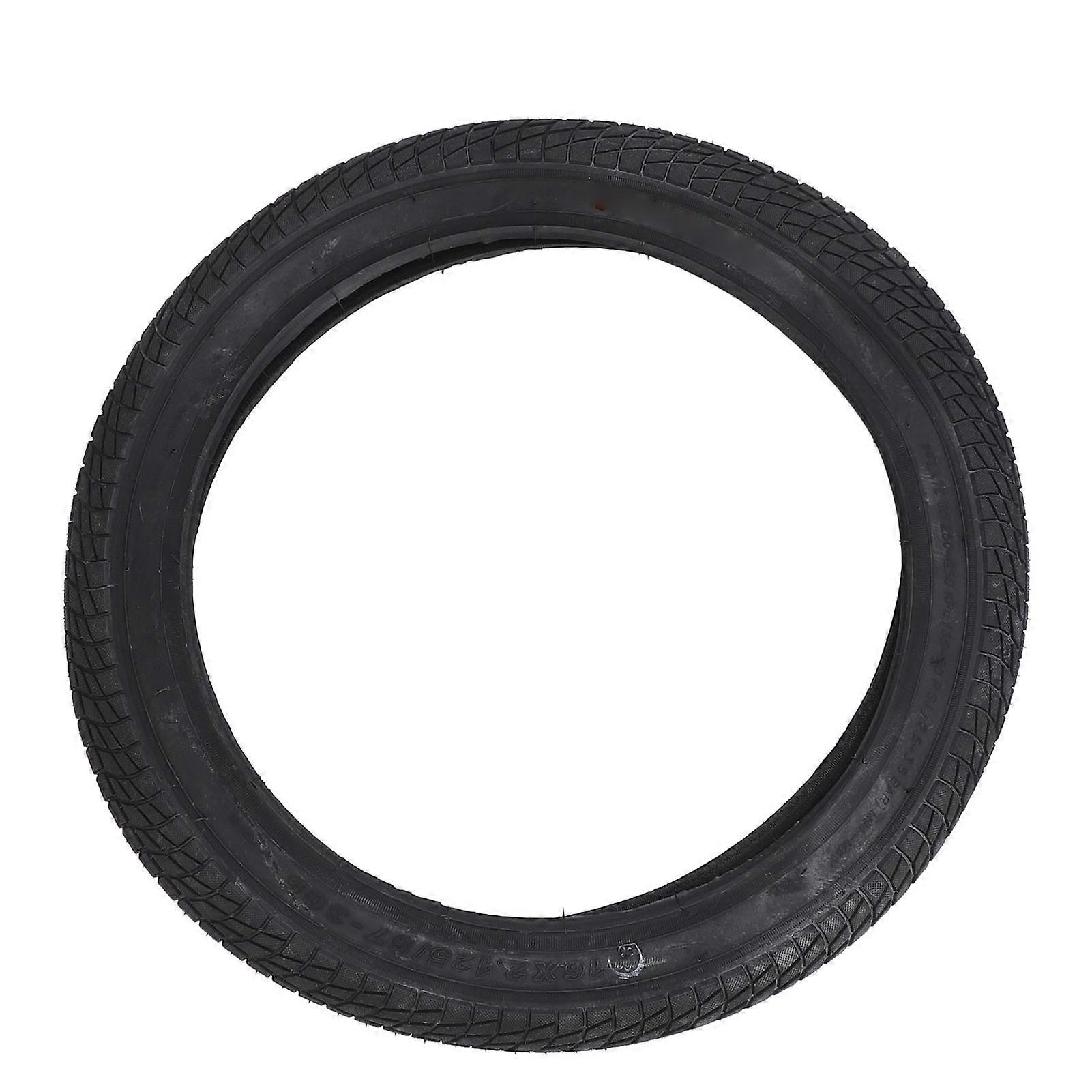 16 X 2.125/57‑305 Bike Outer Rubber Enhance Traction Folding Bike Replacement Outer Tire Superb Grip
