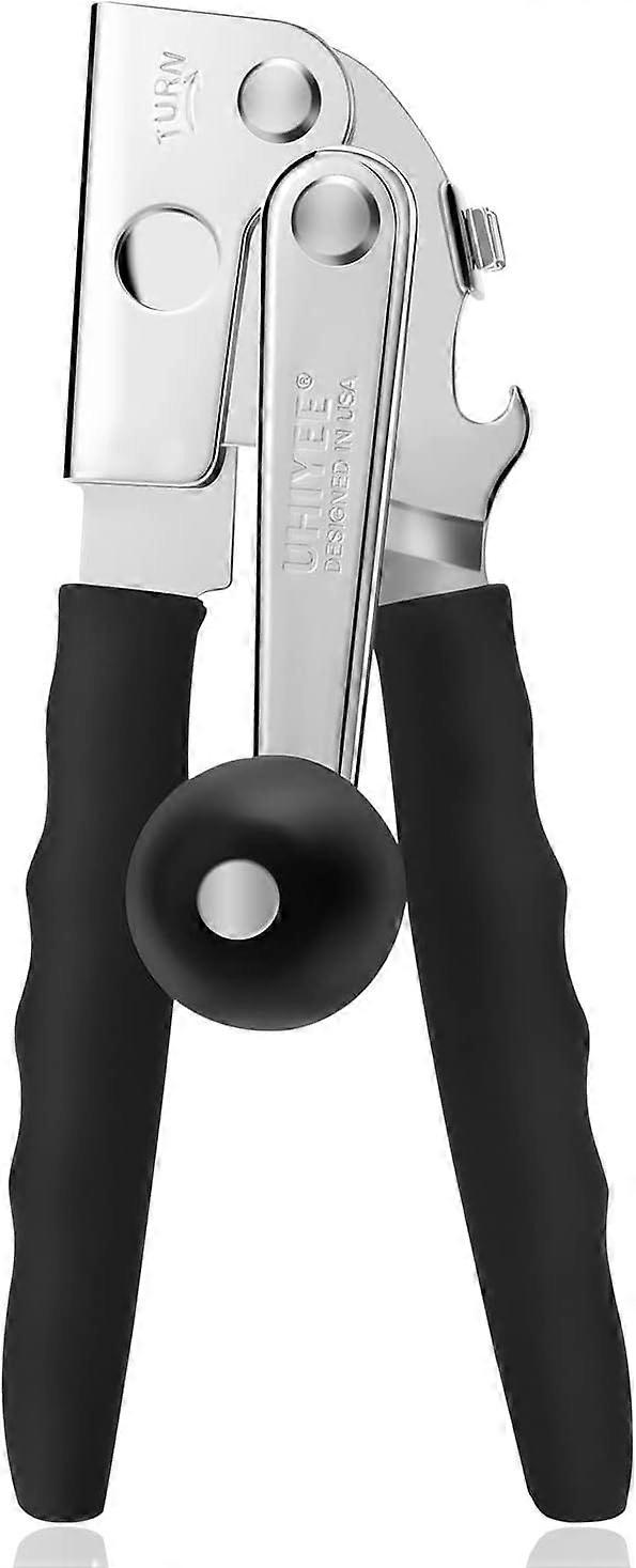 Commercial Can Opener, Hand Crank Can Opener Manual Heavy Duty with Comfortable Extra-long Handles, Oversized Knob, Large Handheld Can Open Easy for B