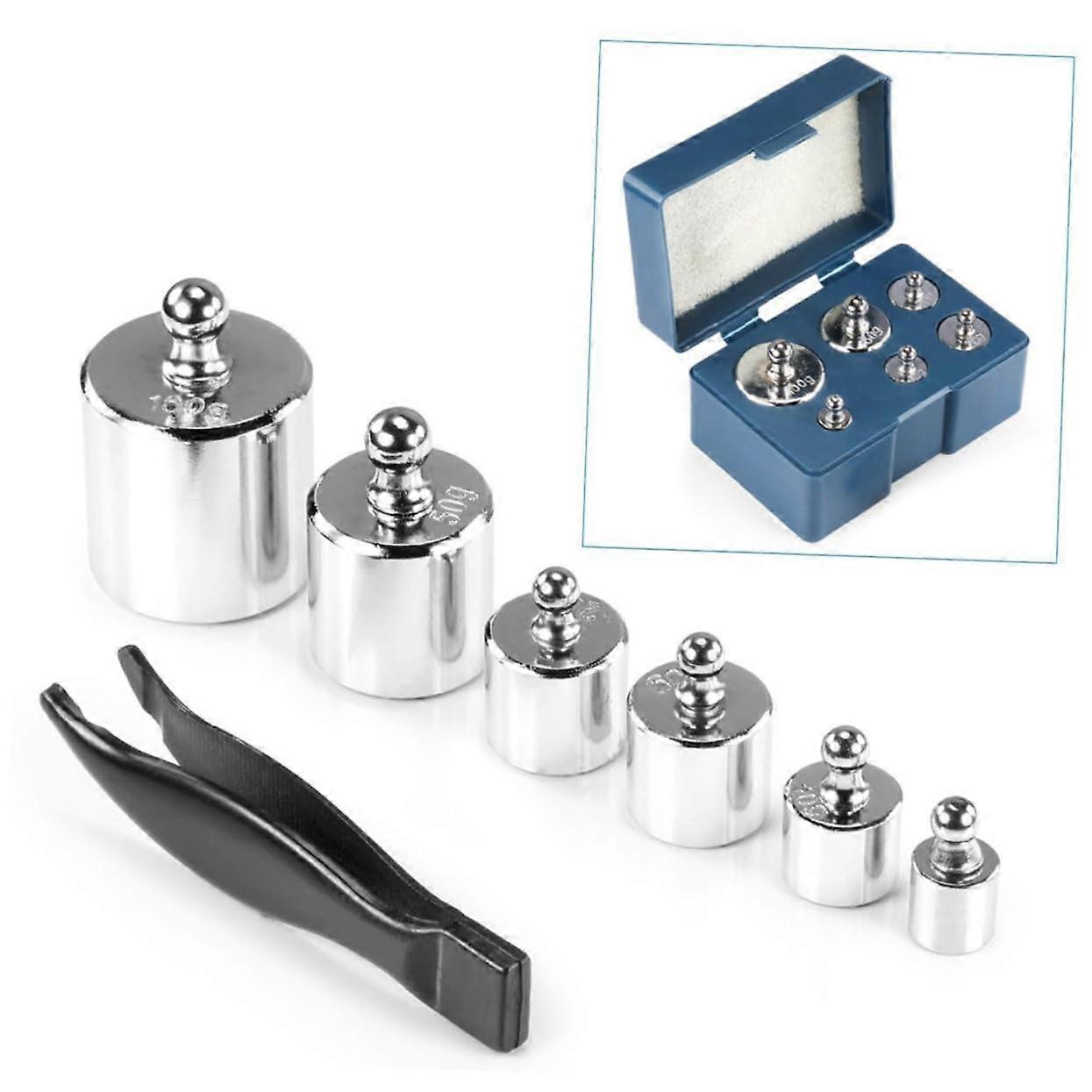 200g Precision Steel Scale Weights Calibration Kit - 12pcs Chrome Plated Balanced Weights for Accurate Measurement