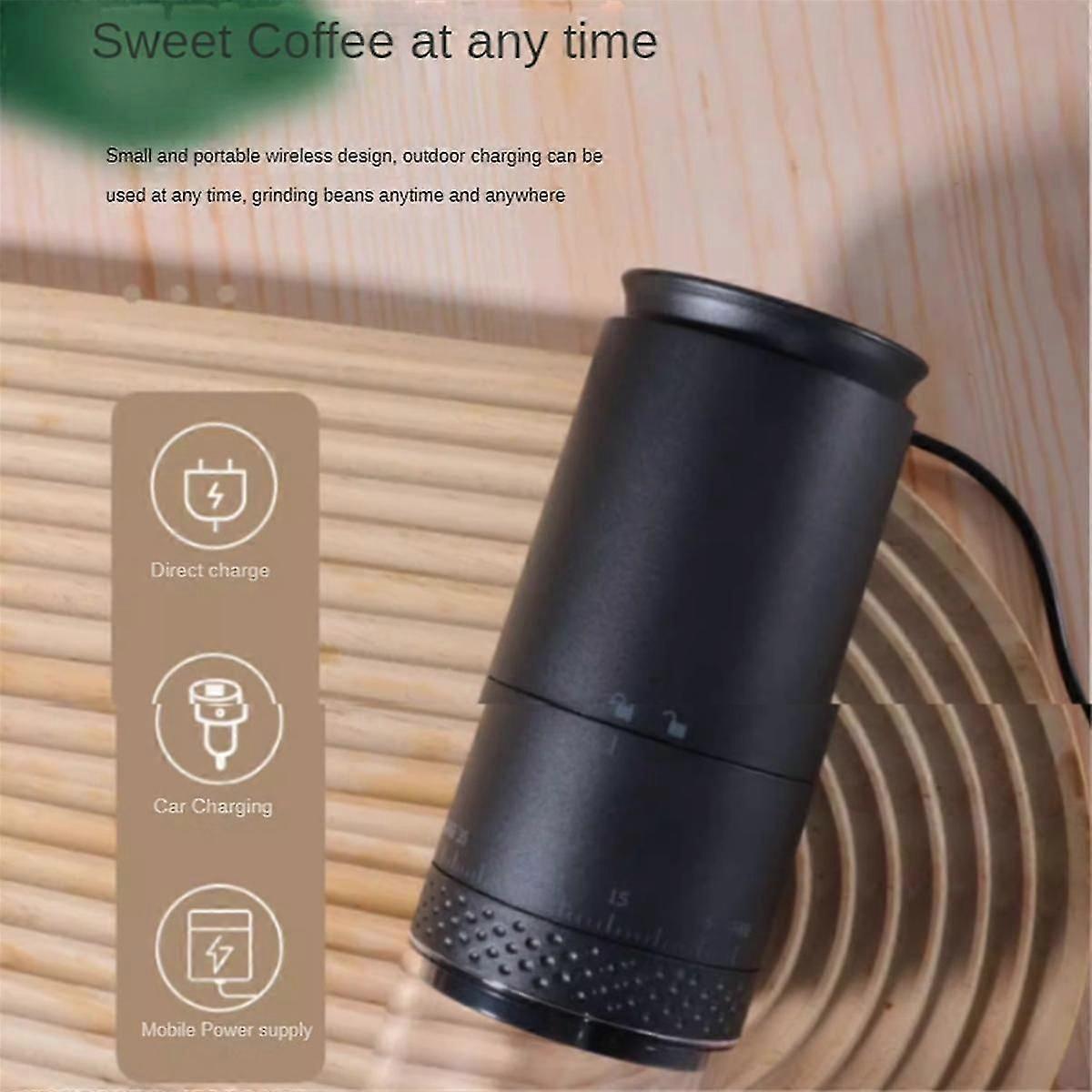 Electric Coffee Grinder with External Adjustment USB Coffee Grinder Automatic Coffee Bean Grinder f