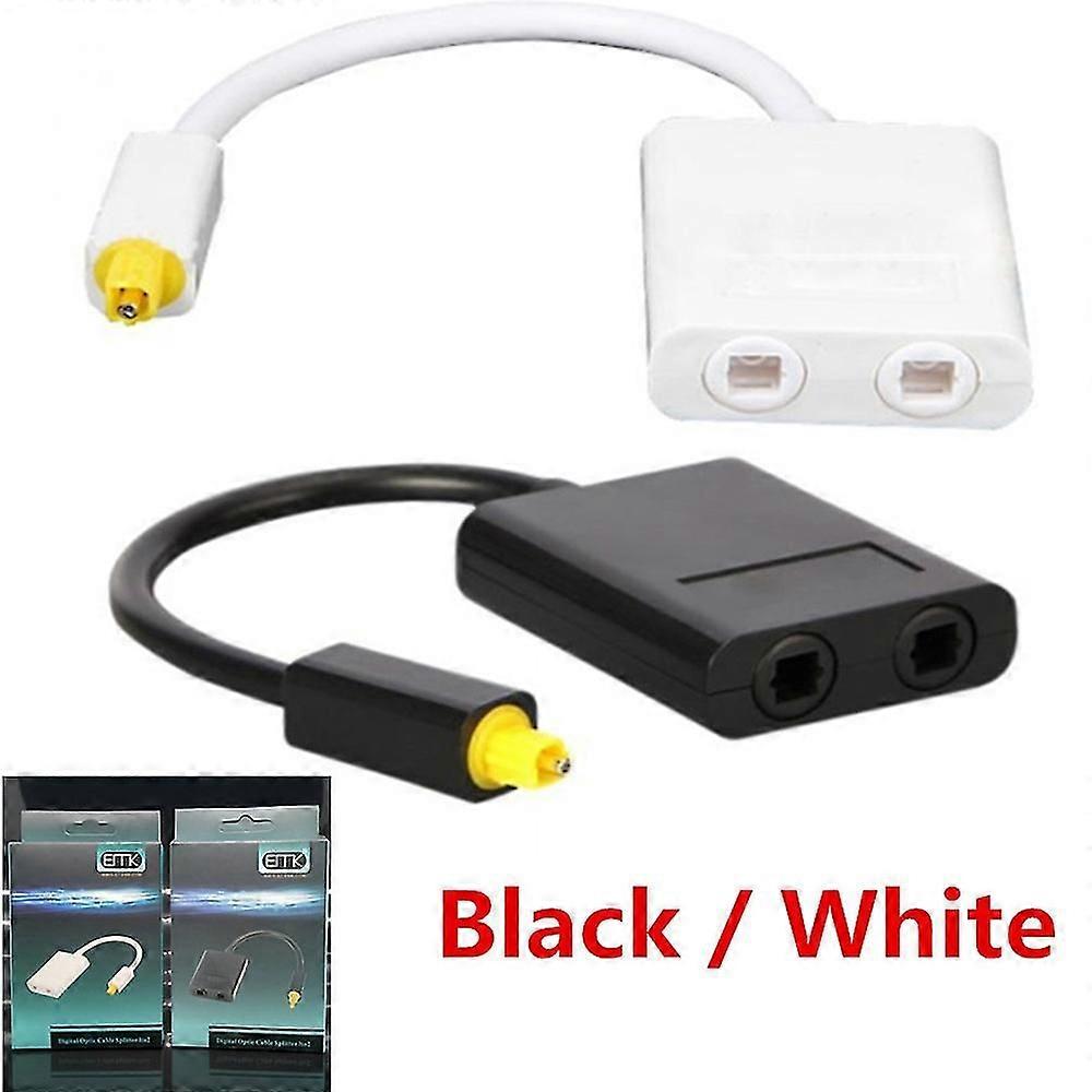 1 To 2 Digital Spdif Optical Audio Splitter 2 Way Toslink Splitter Adapter 1 Input 2 Output Spdif Optical Cable Splitter Hub