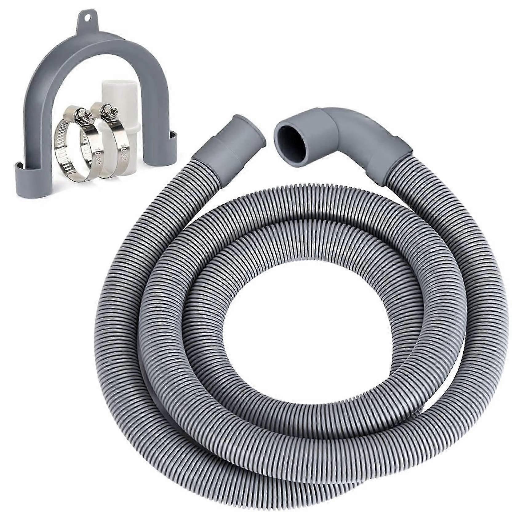 Tuyau de machine à laver Tuyau de vidange Machine à laver 2,5 m Extension de tuyau de vidange compatible avec les machines à laver à vaisselle