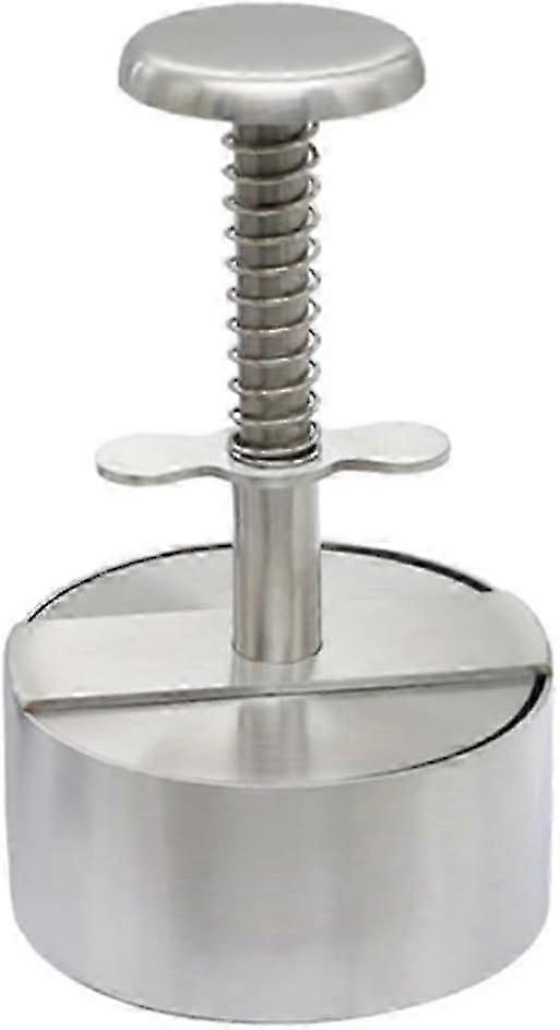Adjustable Burger Press Hamburger Patty Maker with Spring Button, Stainless Steel Non-Stick Stuffed Hamburger Press Maker