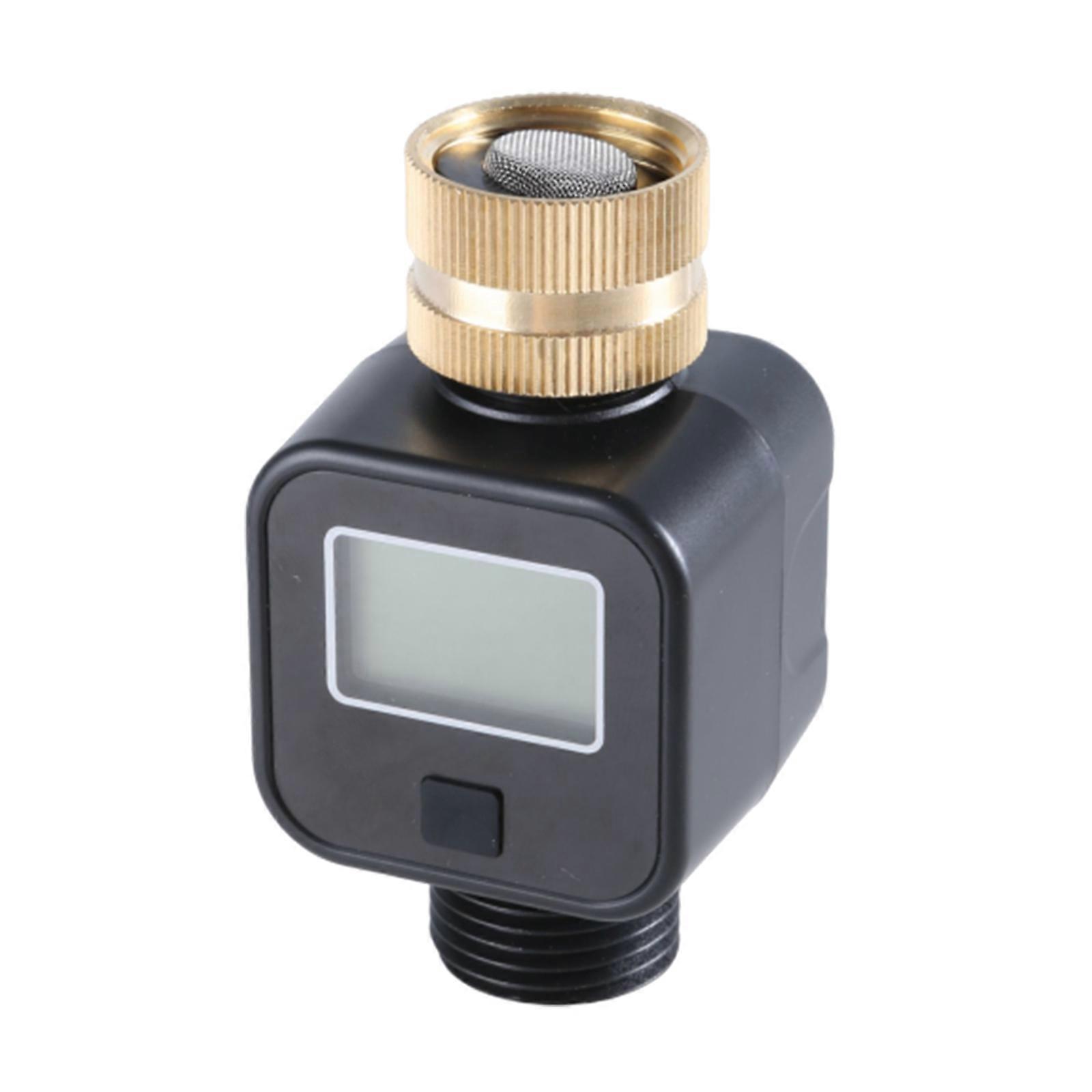Brass Inlet Water Flow Meter with 3/4'' Thread Waterproof Measure Flow Rate Flowmeter for Garden Hose Sprinkler