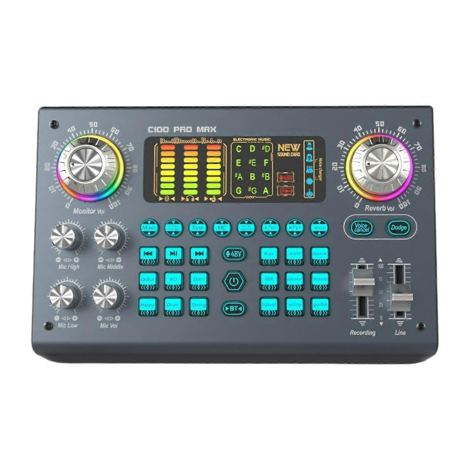 Sound Card Audio Mixer Professional for Recording Gaming Live Broadcast