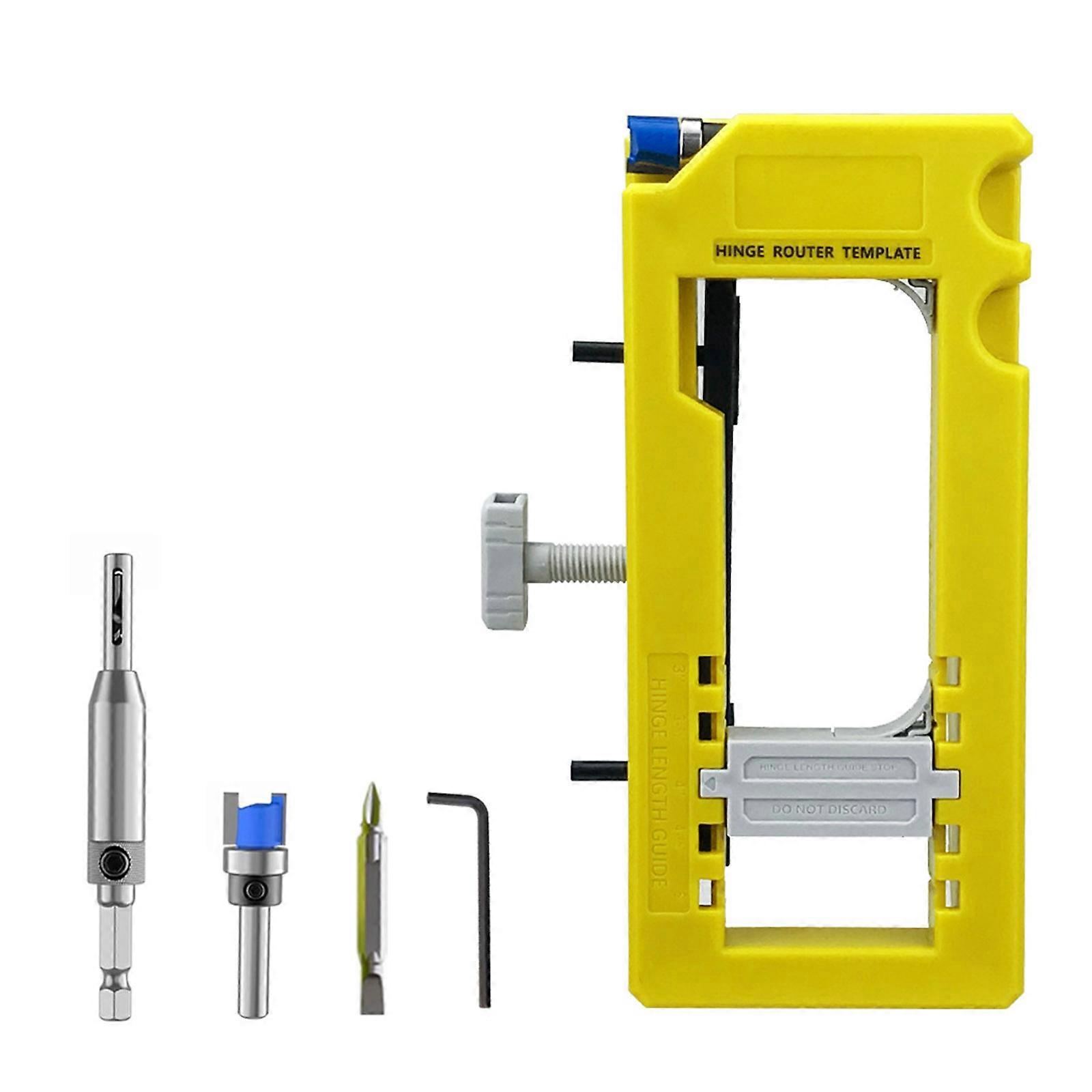 Door Hinges Jig Door Hinge Routing Jig for Length 3” to 5” Installation Door Hinge Mortiser Kits Installation Template