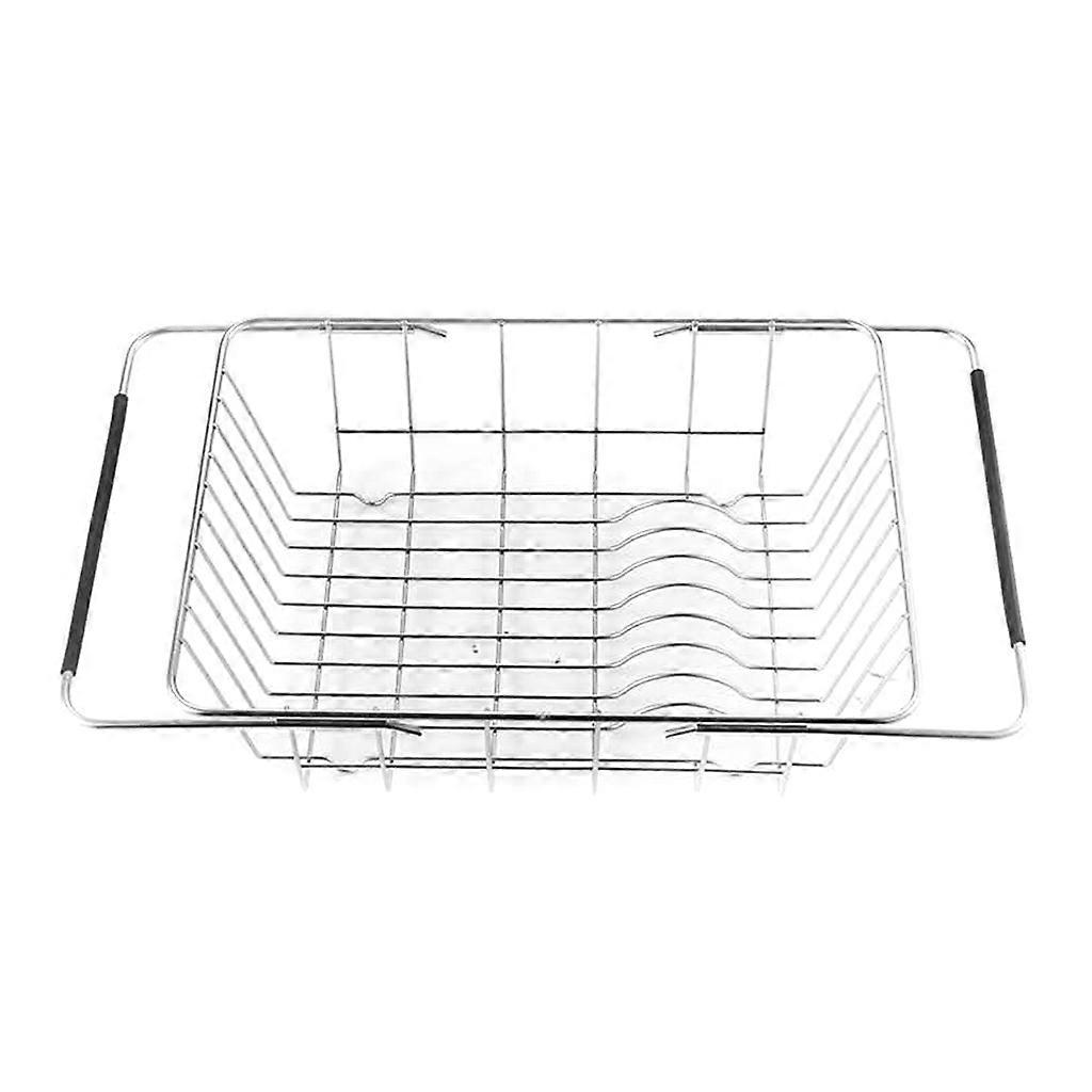 Expandable Dish Drying Rack Drainer Plate Basket in Sink Counter Storage Holder