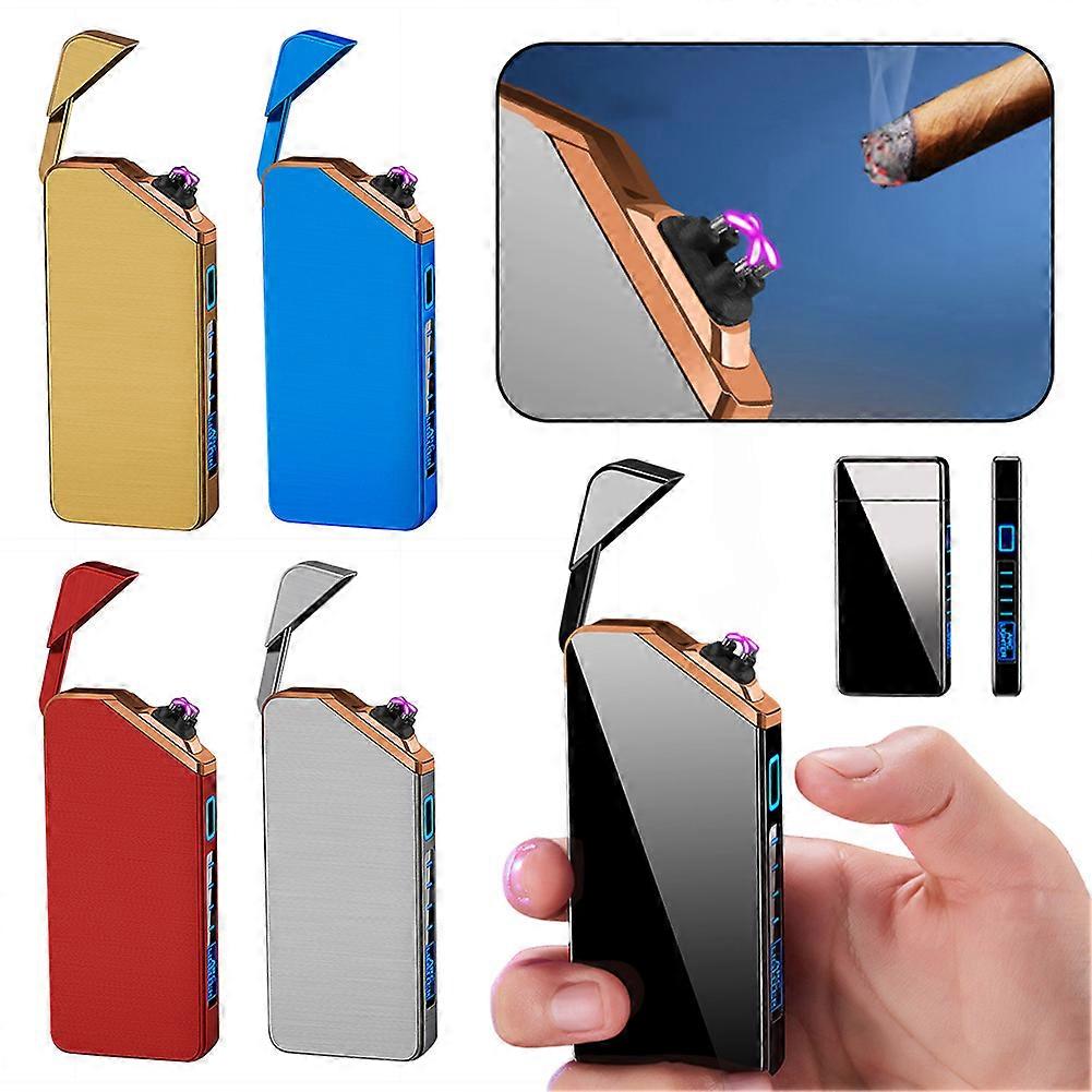 Plasma Double Arc Lighter, USB Rechargeable Windproof Lighter with LED Power Indicator and Touch Sensor Switch