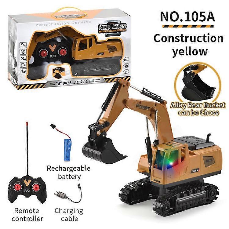 105A Remote Control Excavator Toy Rechargeable Engineering Digger Digshell Construction Vehicle Toy Gift