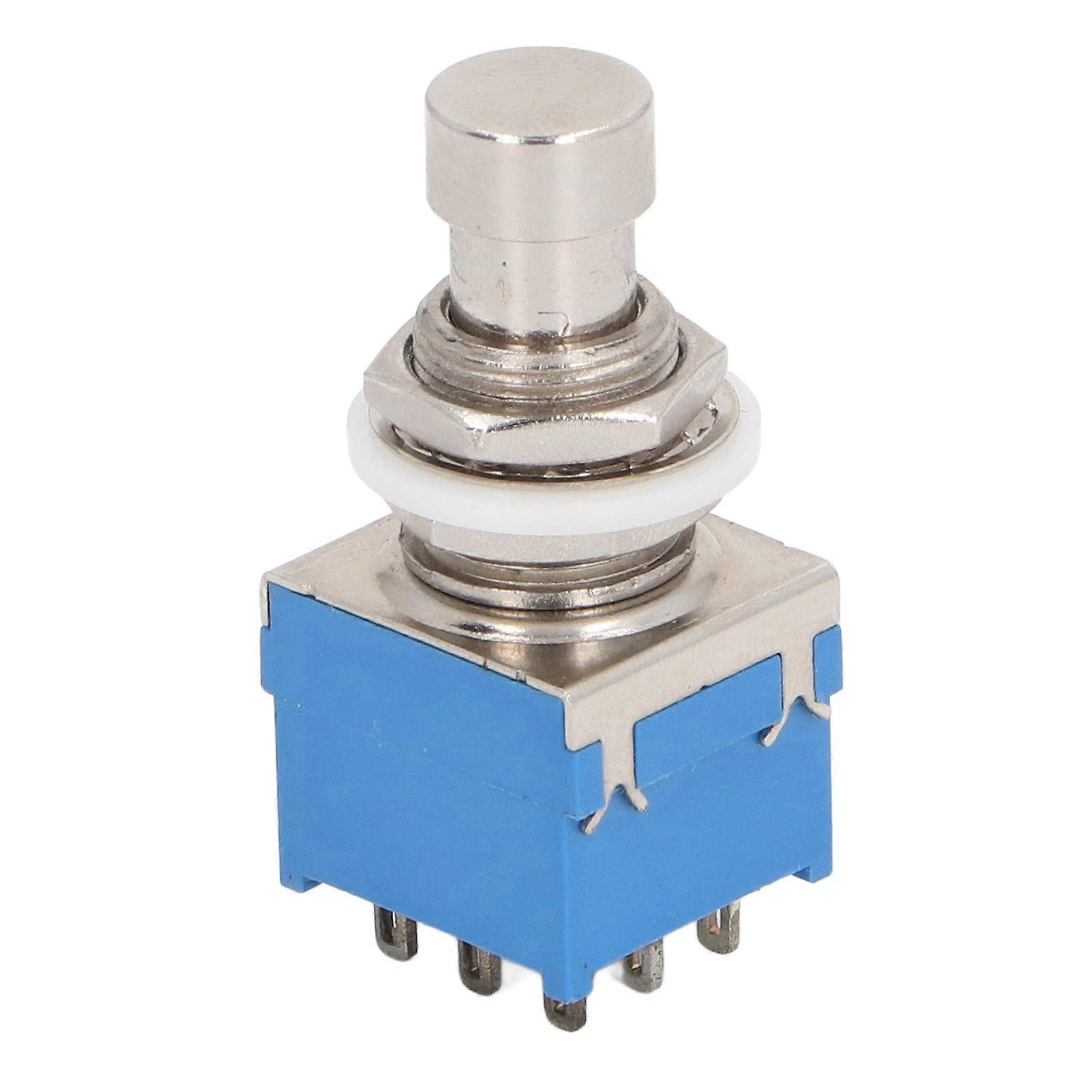 Gitaar Effect Pedaal Voetschakelaar 9 Pin 3PDT Drukknop True Bypass Gitaar Effecten Stomp Voetschakelaar Blauw 