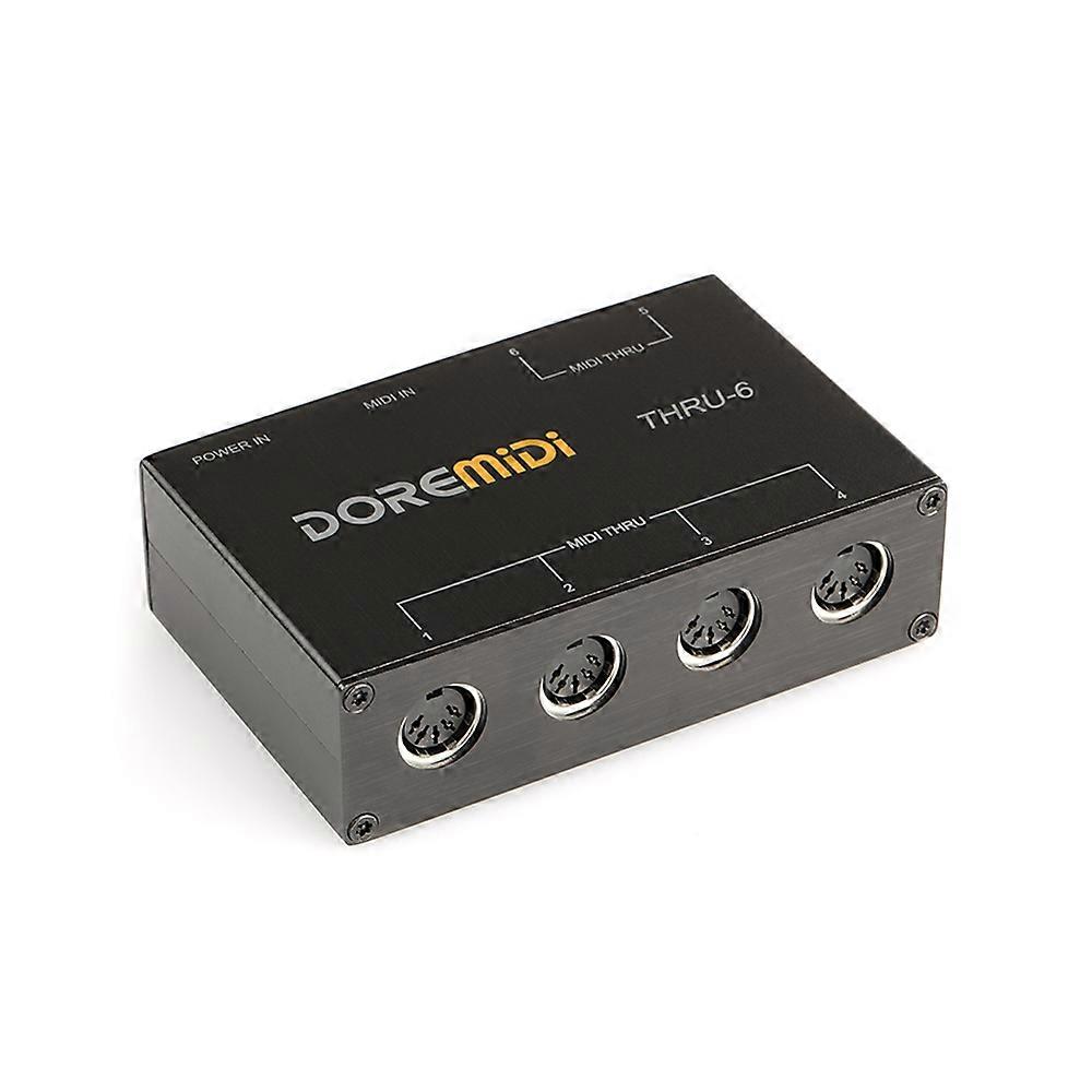 DOREMiDi MIDI Box 1-in 6-out MIDI Splitter Converter Plug and Play MIDI Interface Compatible with All Standard MIDI Devices