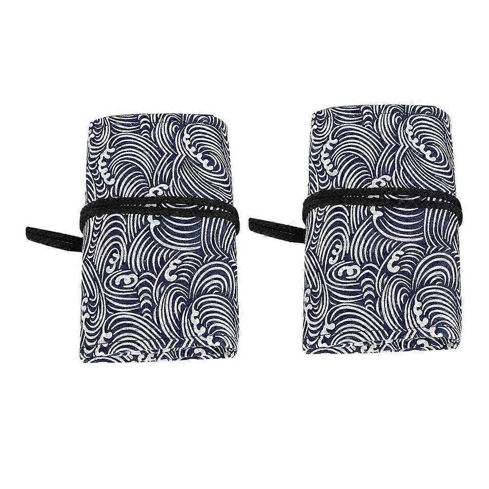 2pcs Pencil Set with Elegant Patterns & Drawing Organizer for Artists – Store Sketch and Colored Pencils Efficiently