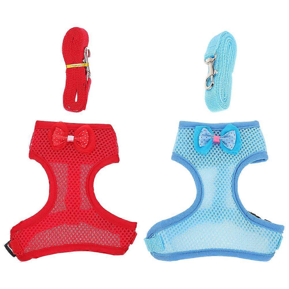 Pet Rooster Harness with Leash Adorable Chicken Costume for Outdoor Activities Stylish Red and Blue Harness Set for Hens and Roosters