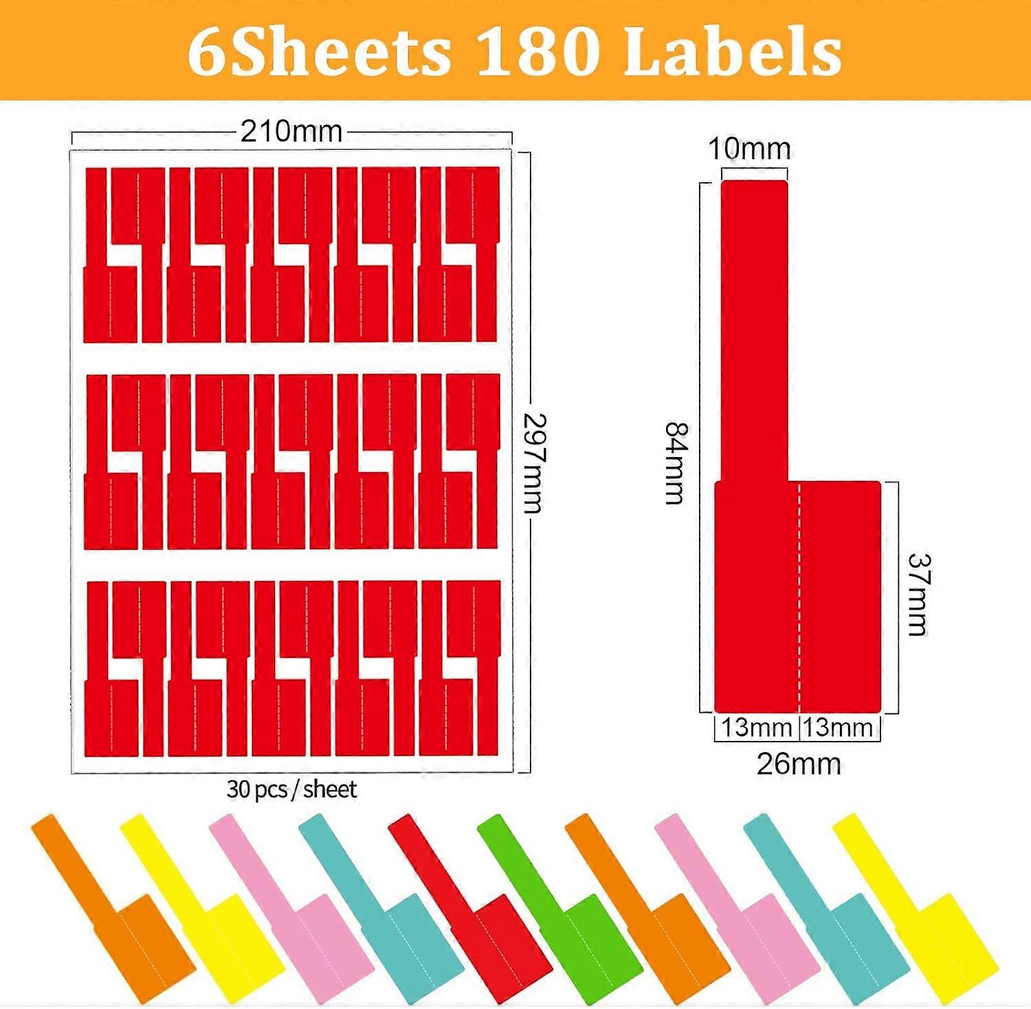180 Pcs Cable Labels Self-Adhesive Tags Waterproof Tear Resistant Cable Markers Cable Identification Tags Wire Label Stickers