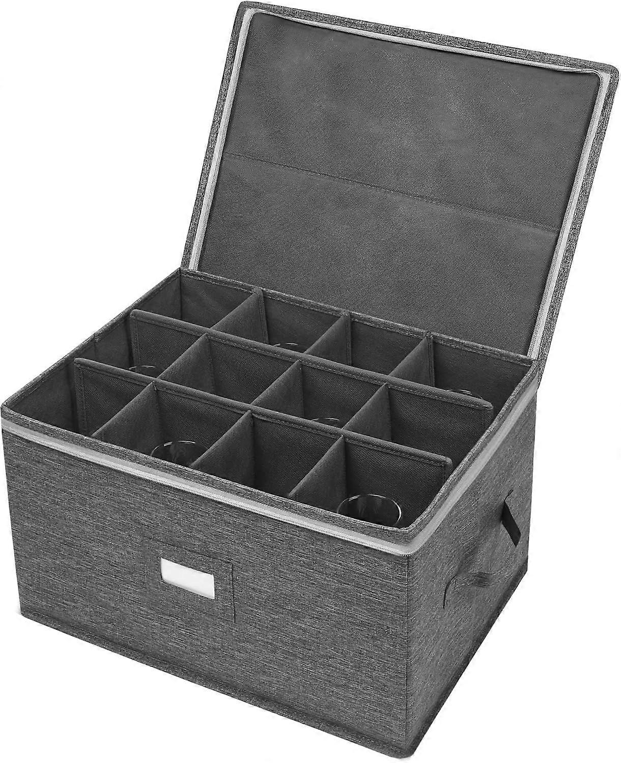 Stemware Storage Cases, Wine Glass Storage Box Containers for Glassware or