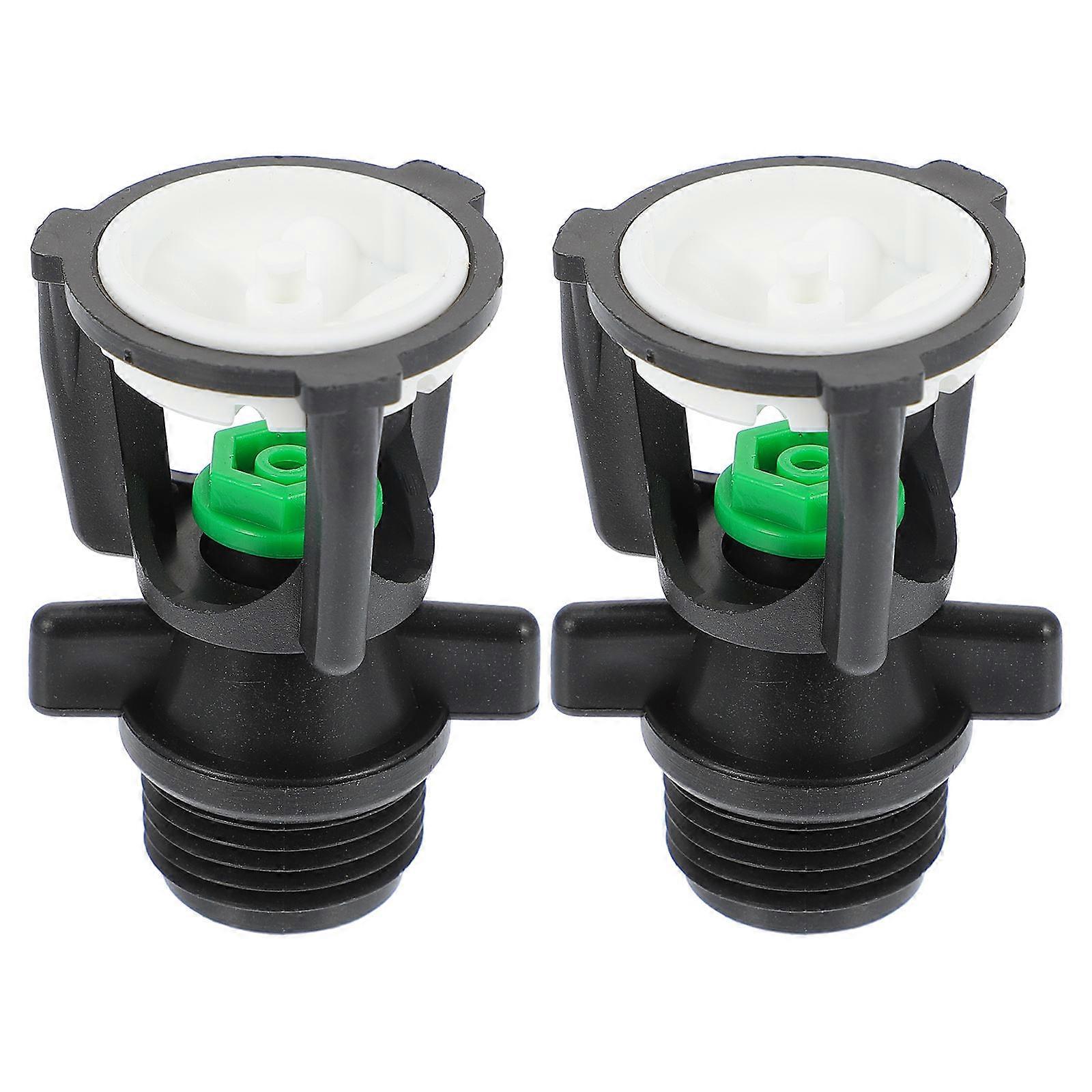 Durable Plastic Hose Nozzle for Gardening Use Black Adjustable Design Simple Installation 1/2