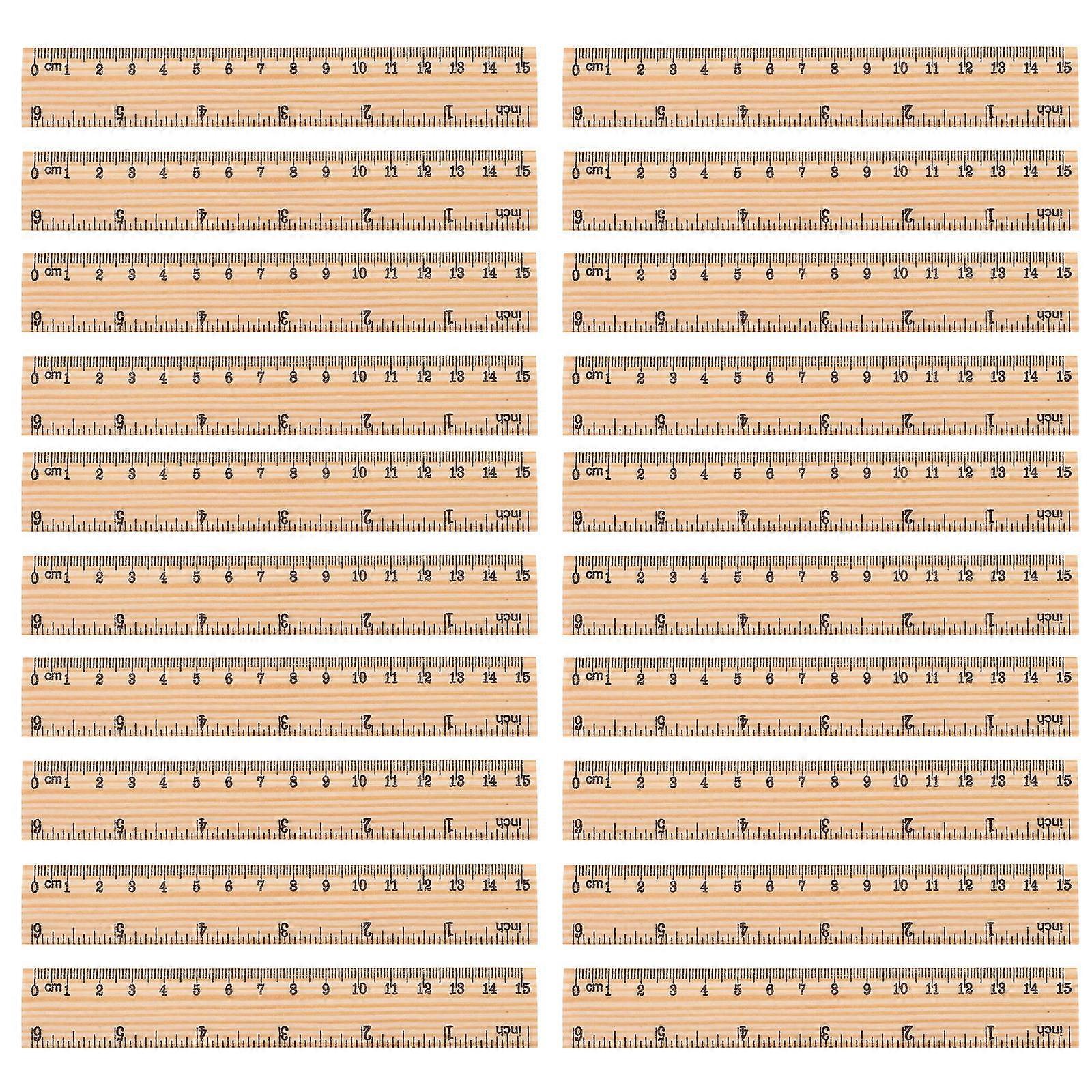 Training Aid Ruler Ruler Multi Color 15cm For Architects Engineers Students Double Scale 30Pack