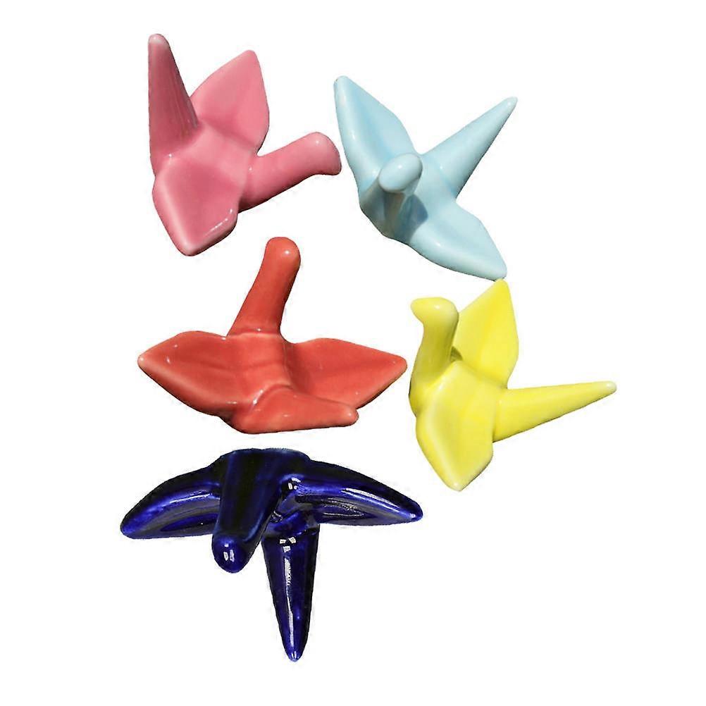 再利用可能な箸ホルダー磁器箸スタンドテーブルの装飾ミックスカラー5個