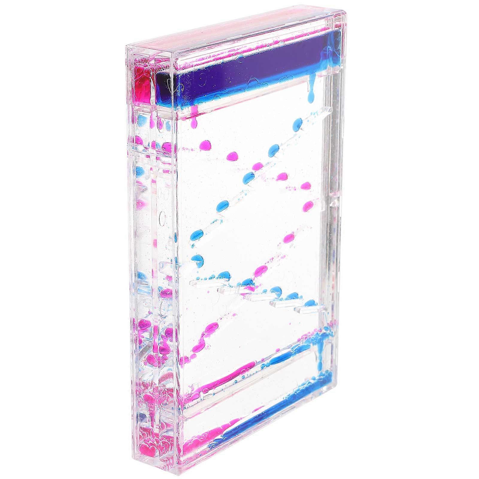 Square Liquid Hourglass Timer Creative Hourglass Desktop Ornament 1Pcs