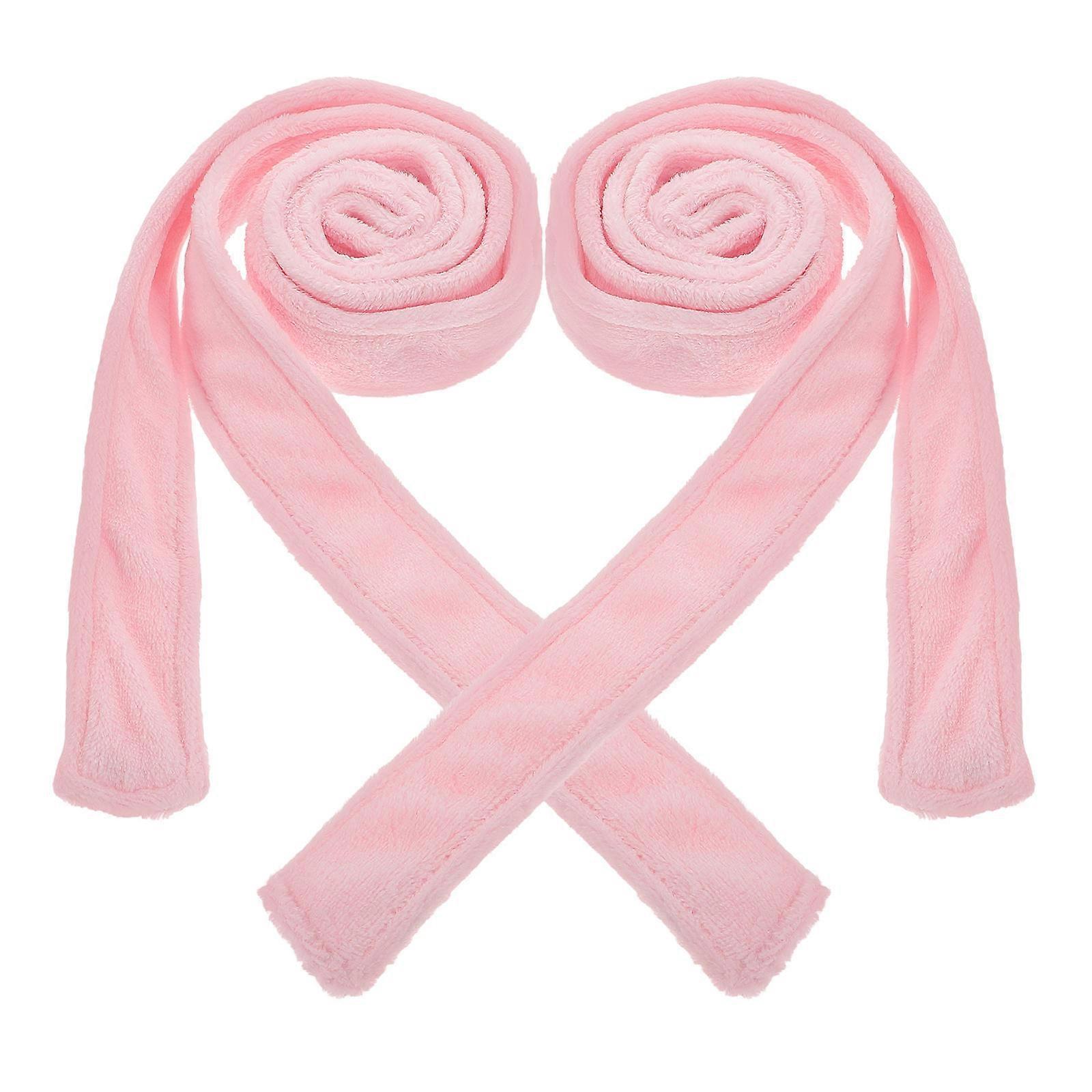 Robe Tie Soft And Comfortable Bathrobe Belt Pink 185.00X4.00X1.00CM Replacement 2Pcs