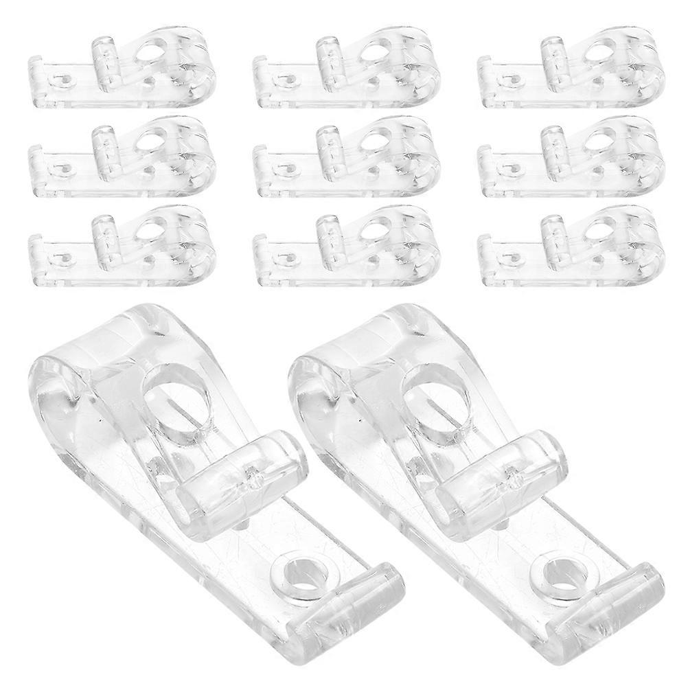 Curtain Accessories Roller Shade Chain Guide Fixation Hook for Curtain Installation Prevent Accidents Transparent 16Pcs