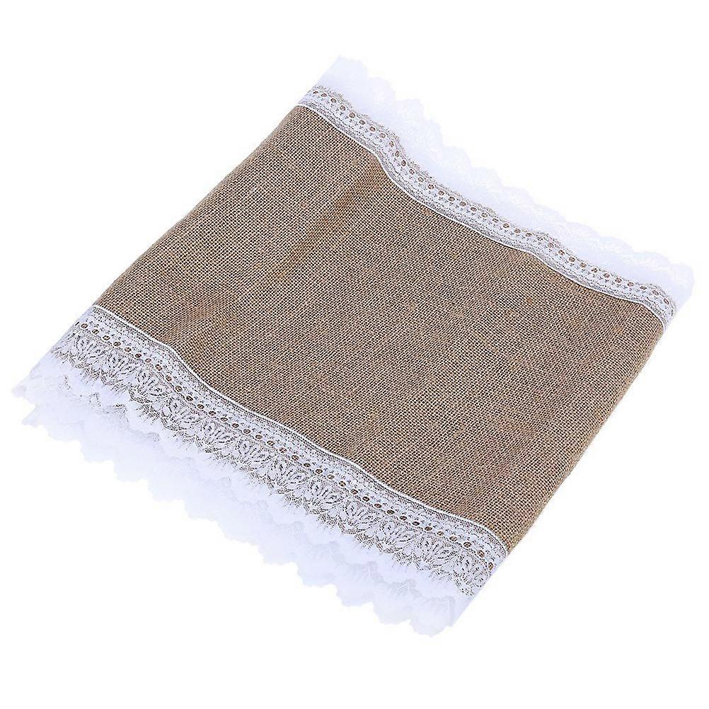 Tablecloth for Wedding and Picnics 30cm x 275cm Elegant Style in Light Brown Linen 1 Set