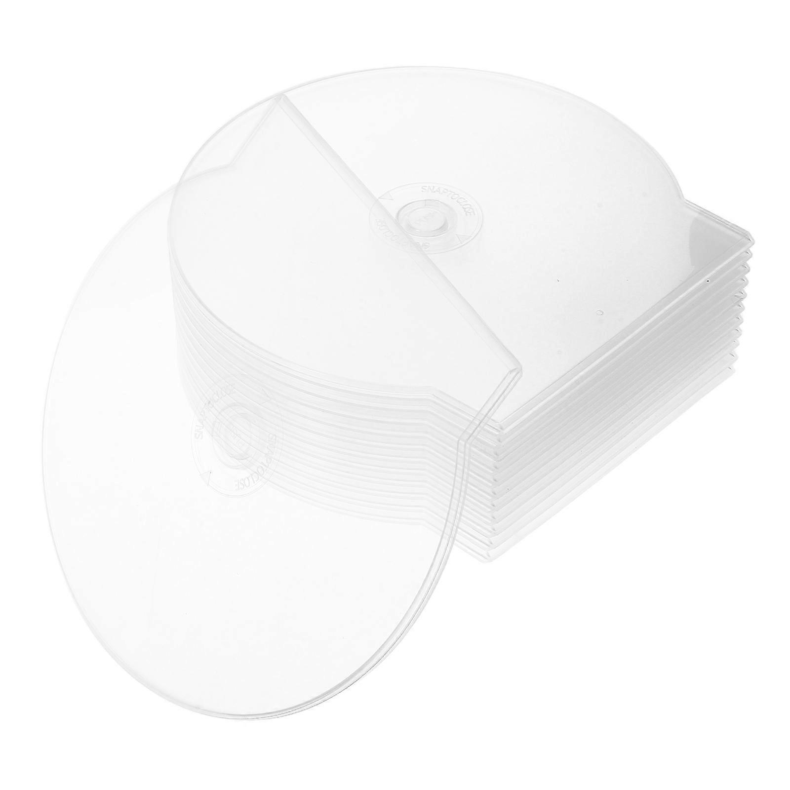 Protective Jewel Case Round Disc Holder For General Users Stylish Design Clear Single Disc Case 20Pack