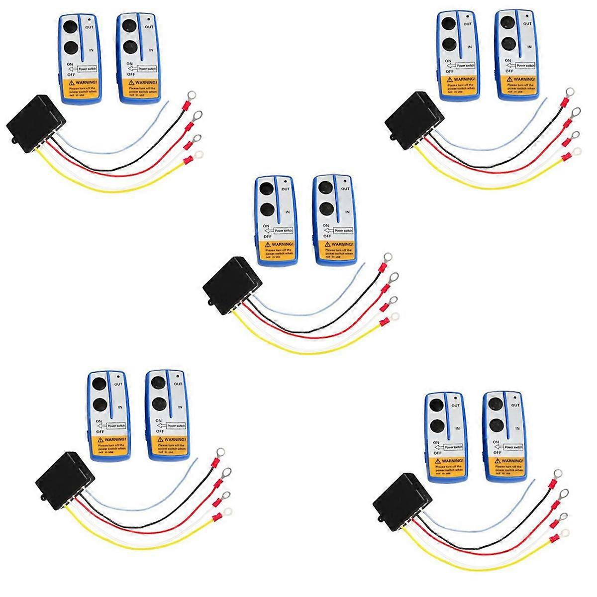 5X Wireless Winch Remote Control Switch Lift Gate Hydraulic Pump Dump Bed 12V Recovery Tow Truck