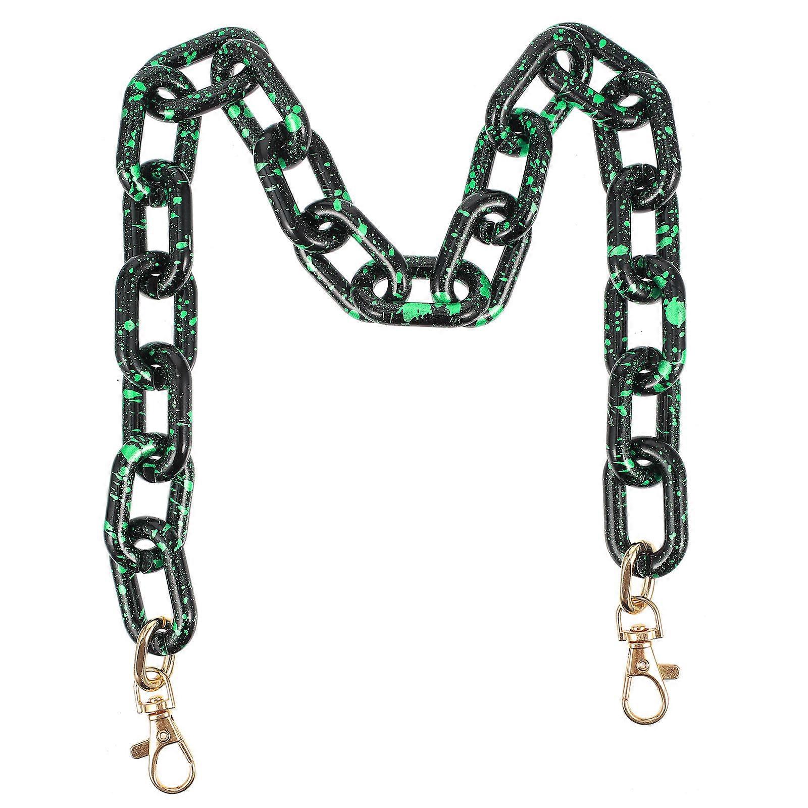 Acrylic Bag Chain with Buckles for Convenient Use and Stylish Decoration Green
