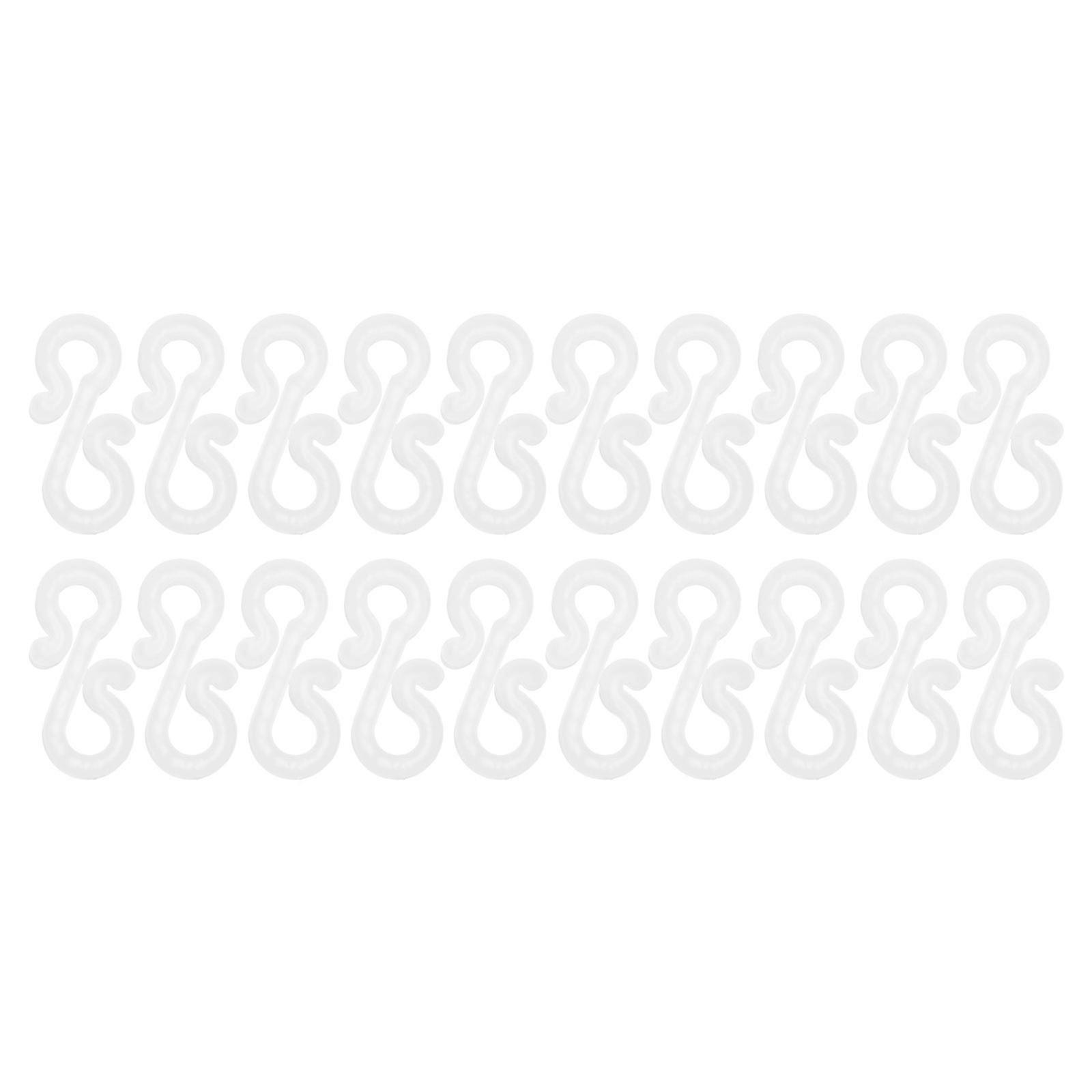 Light Clips Hooks Mini Gutter Shape Lamp Hooks For Decorative Lighting 3 5 X 1 X 0 5 Cm White 120Pcs