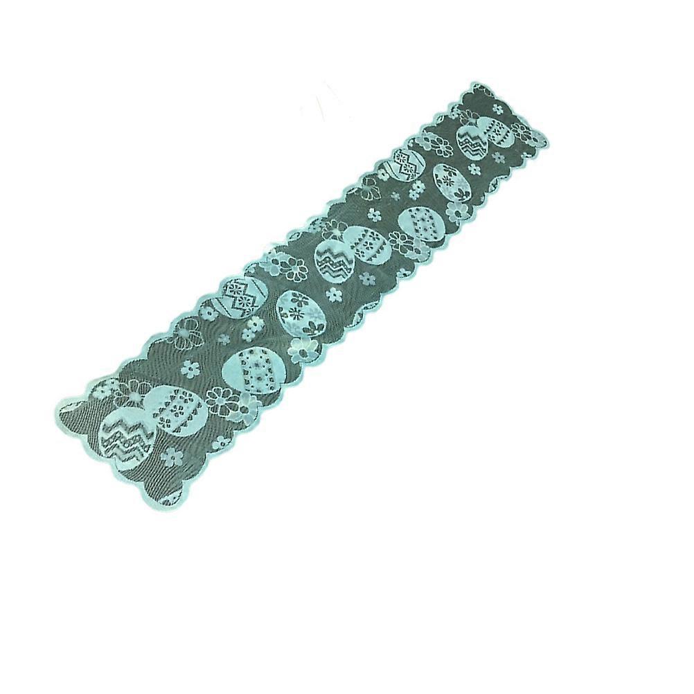 Embroidered Tablecloth Protect Table Surface Restaurant Use Light Blue 1Pcs