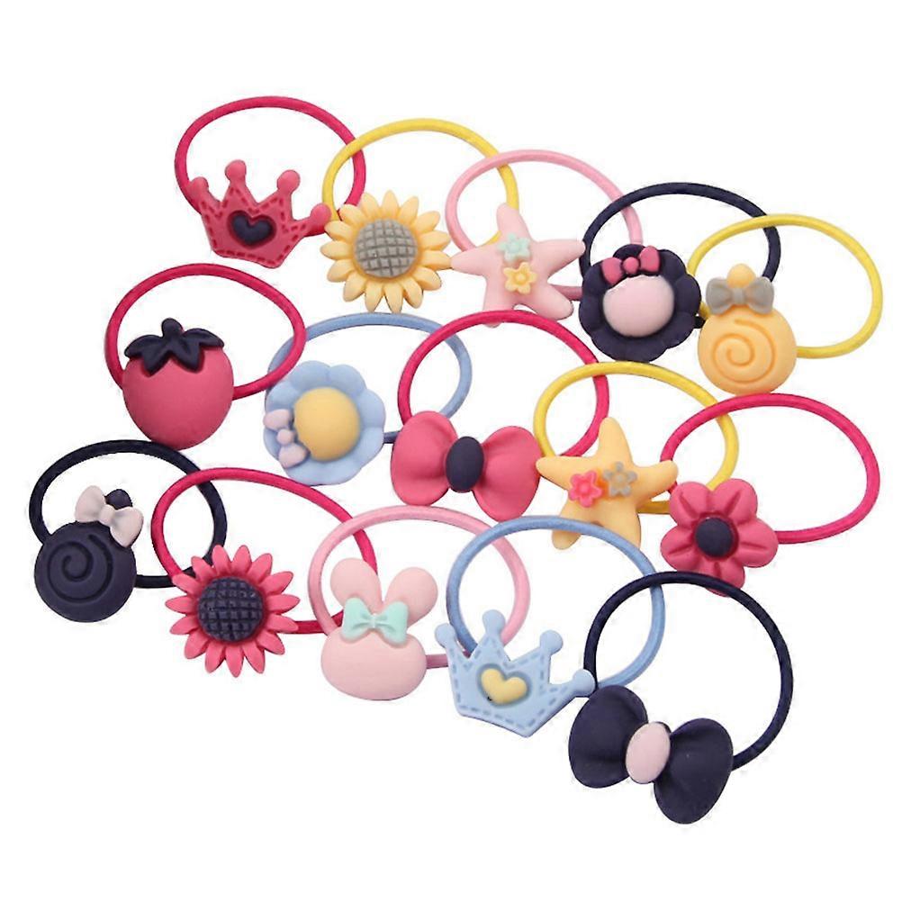 Hair Ties Bands Ropes Elastics Ponytail Holder for Baby Toddler Girl Assorted Color Simple Durable 80Pcs