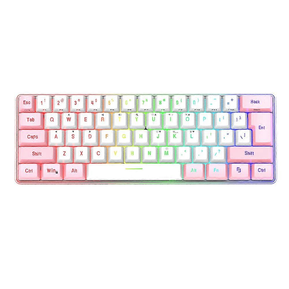 Gaming Keyboard Rgb Mechanical Keyboard Compact Design Abs Material Usb Interface 1Pack