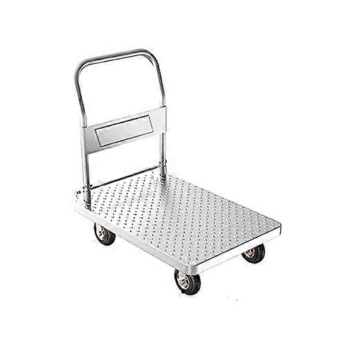 Foldable Hand Trolley Folding Platform Trolley Steel Handle for Storage Transport
