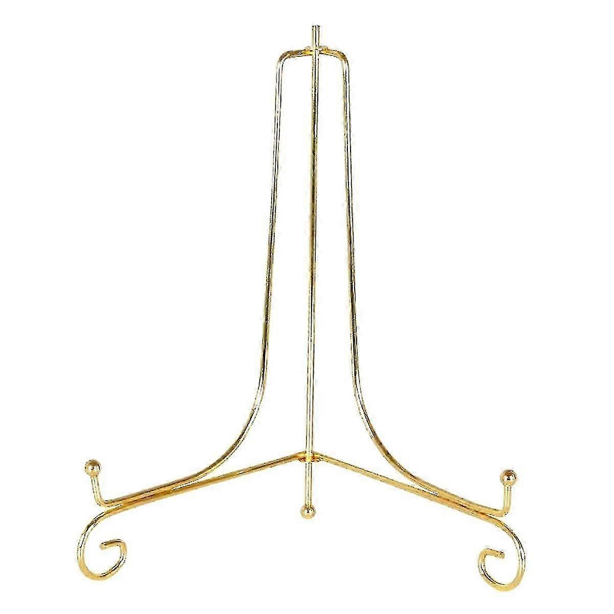 Gold Display Stand Craft Bracket Book Holder Photo Pedestal Bowl Dish Frame Picture Plate Rack Easel Storage Decor-12cm
