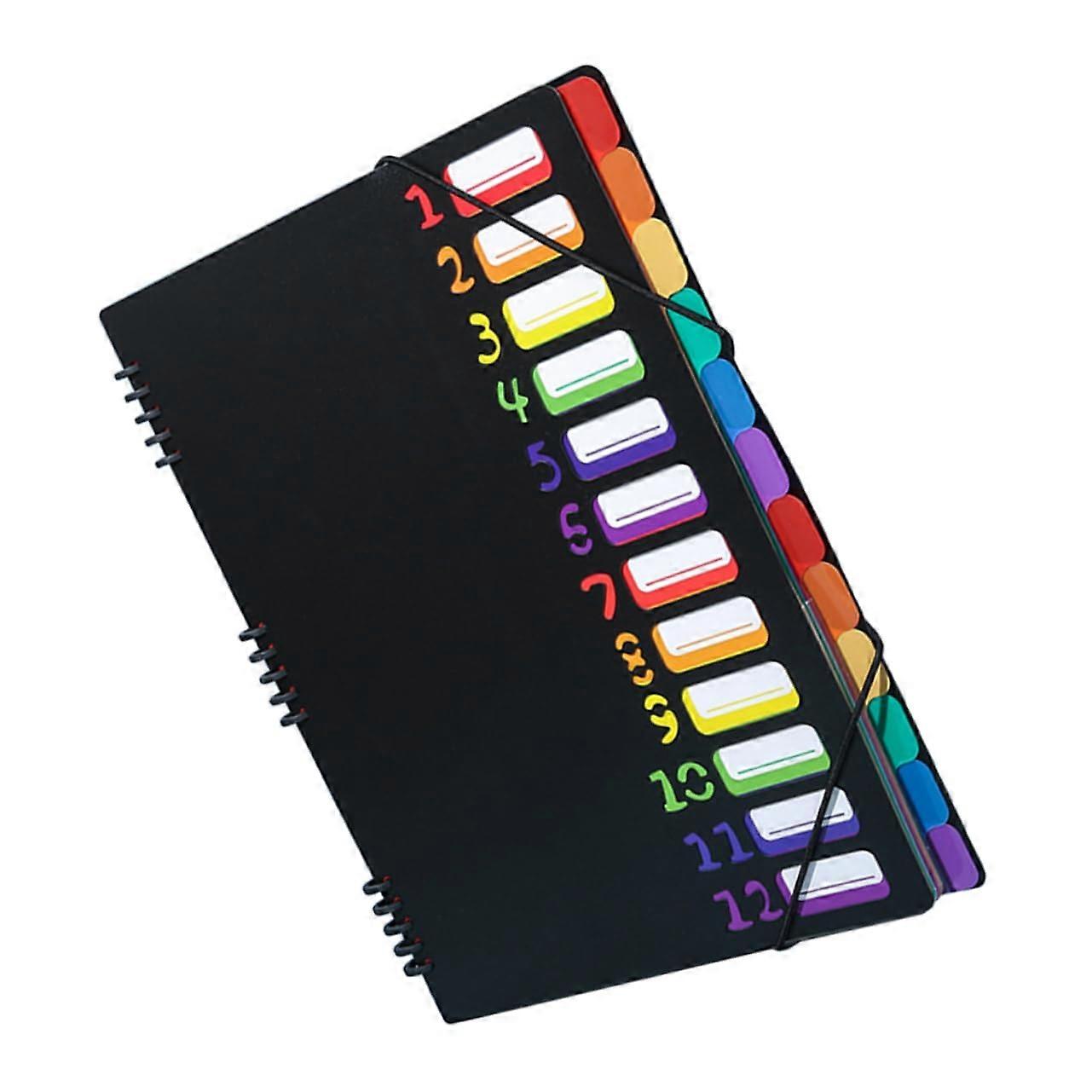 Document Organizer Folder for Baby Records, Manila File Binder, Black Paper Storage, Binding Pockets and Sleeves