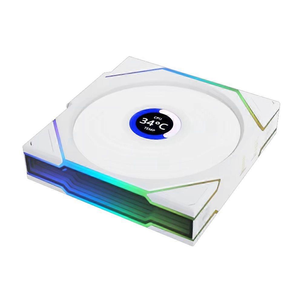 Fan TL Wireless LCD 120 Fan Computer Case 120mm Fan (White) NO CONTROLLER