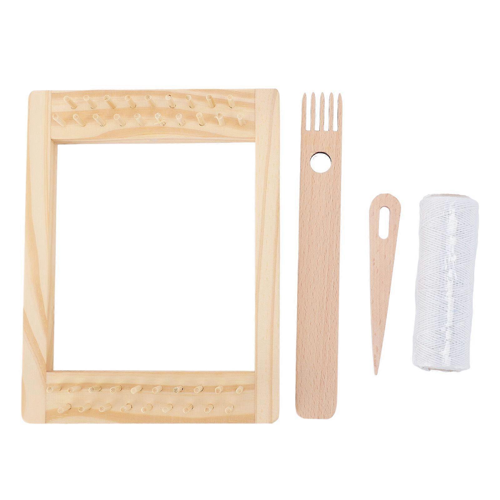 2025 Latest Model Weaving Loom Kit DIY Handcraft Rectangle Wooden Multi Craft
