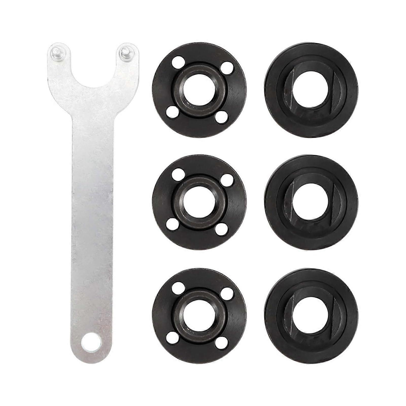 Angle grinder flange nut and wrench set, angle grinder accessories, grinding machine wrench, metal texture for home