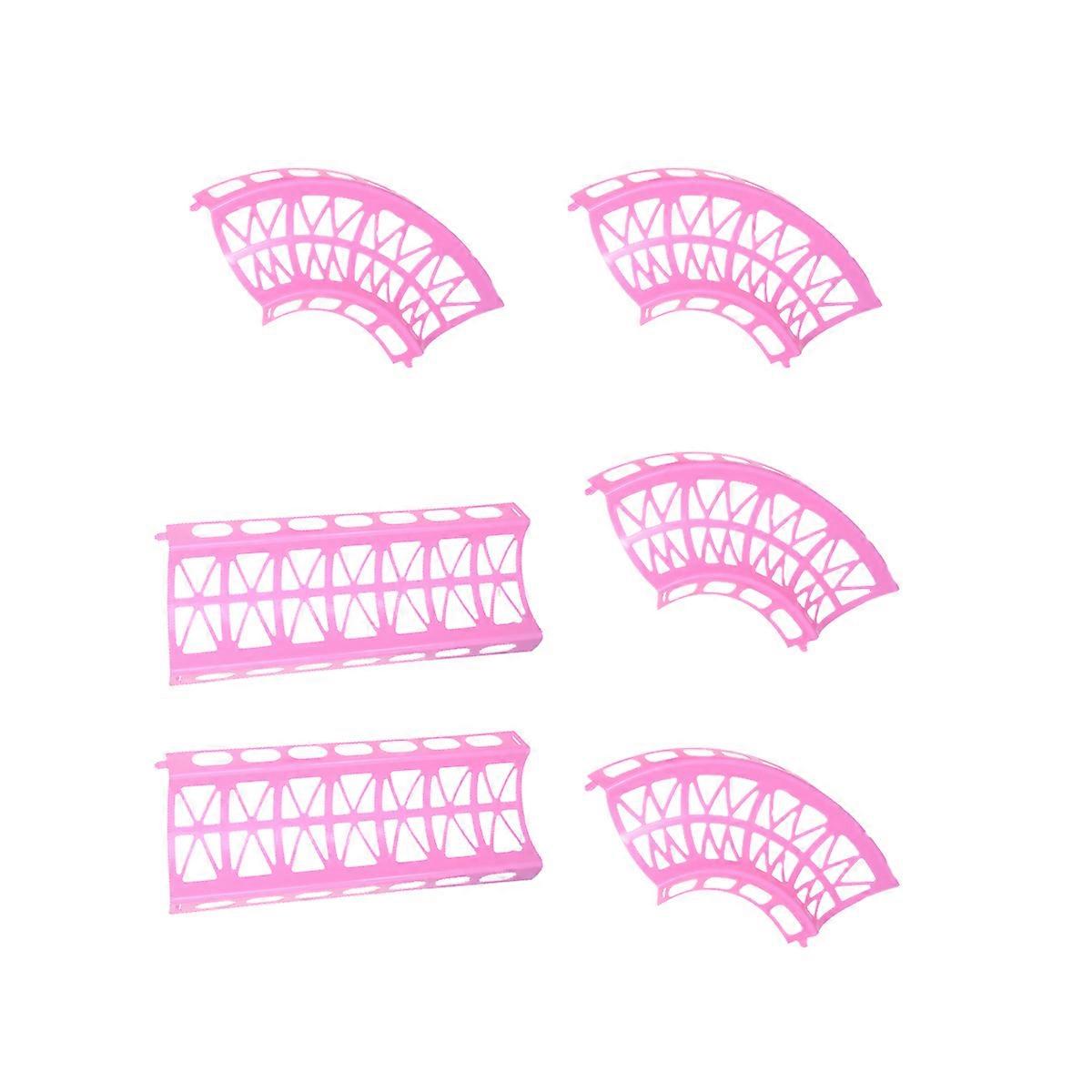 Hamster Exercise Balls Pink Plastic Roller Ball Track Material 6Pcs