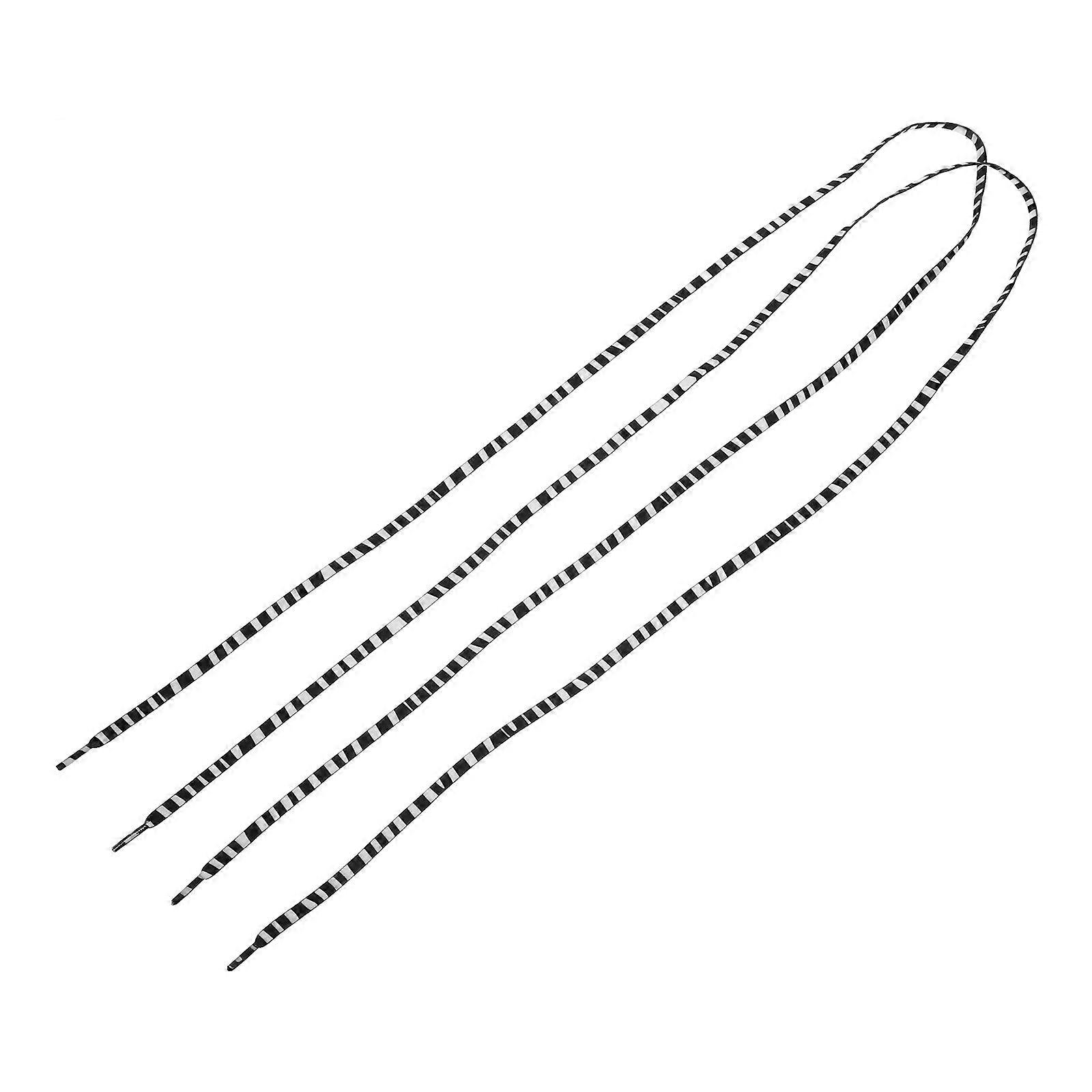 Sneakers & Casual Ayakkabılar için Elastik Zebra Baskılı Ayakkabı Bağcıkları - Eğitmenlerin Değiştirilmesi için Yeniden Kullanılabilir Esnek Düz Ayakkabı Bağcıkları