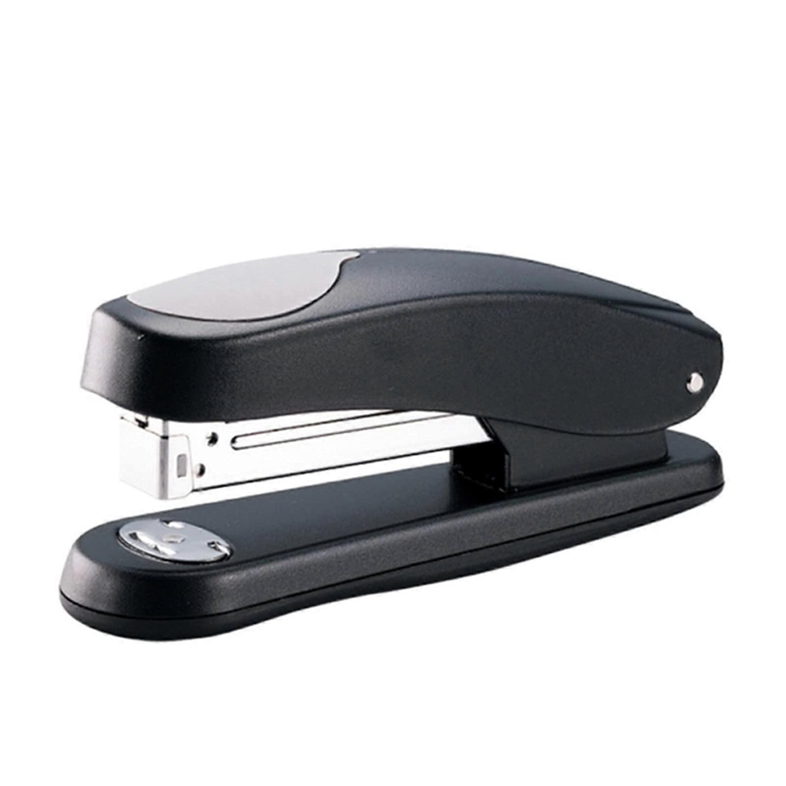 Heavy-Duty Desk Stapler, Metal Iron, Black, Standard Size, for Paper and Book Binding, Ideal for School and Office Use