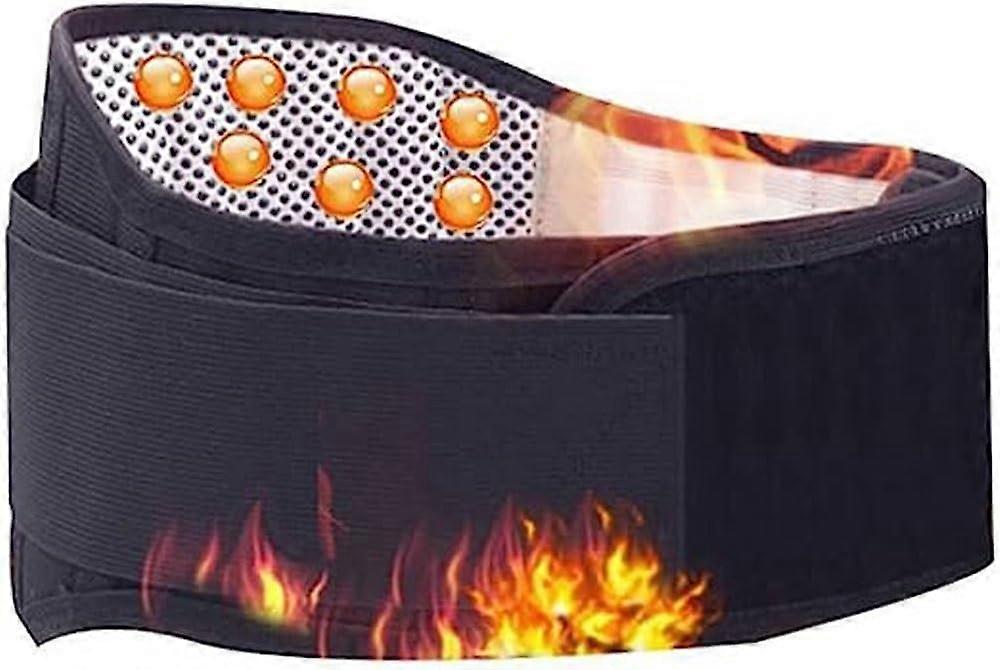 Self-Heating Back Support Brace, Adjustable Lumbar Belt for Sciatica, Herniated Disc, Spinal Stenosis, Black