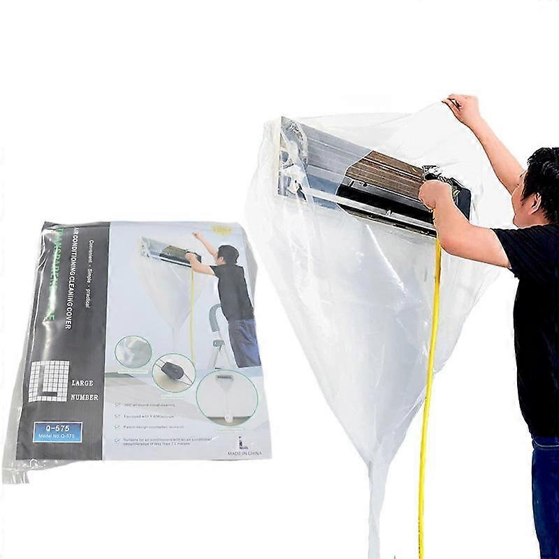360-degree Full-Coverage AC Cleaning Cover Transparent Air Conditioner Cleaning Kit