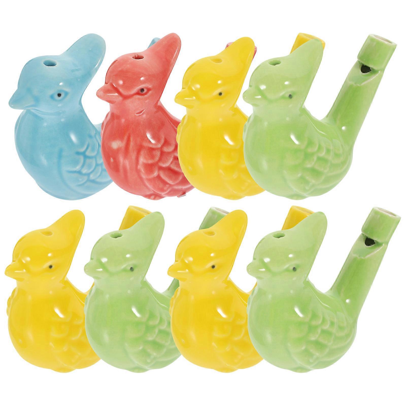 8 قطع الكرتون سيراميك صفارات ألعاب موسيقية رائعة لأعياد الميلاد وعيد الميلاد واللعب الإبداعي