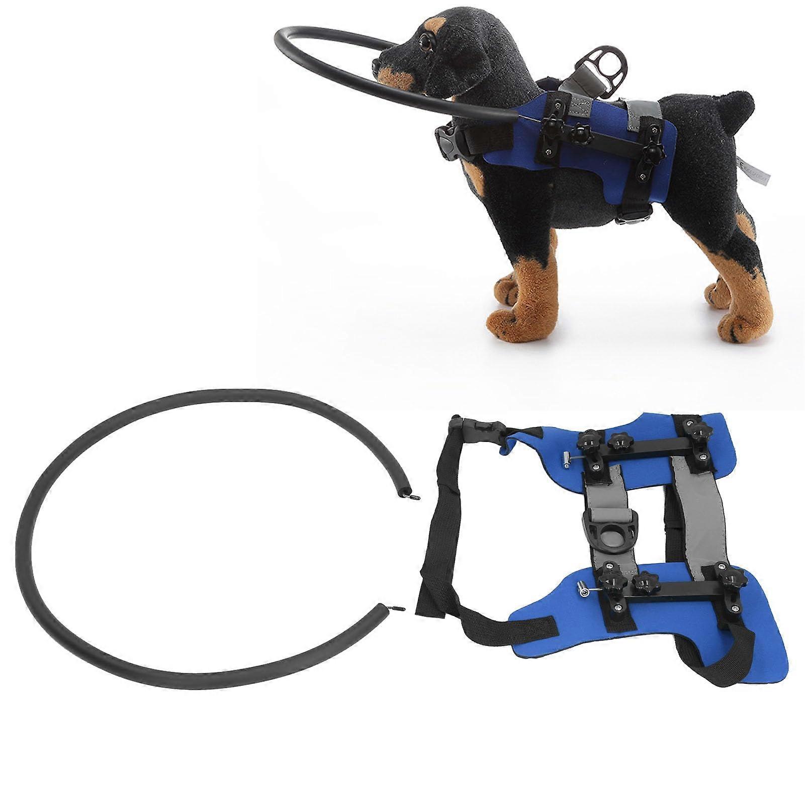 Guide Dog Harness, Easy to Attach, Adjustable, AntiCollision (S) Blue