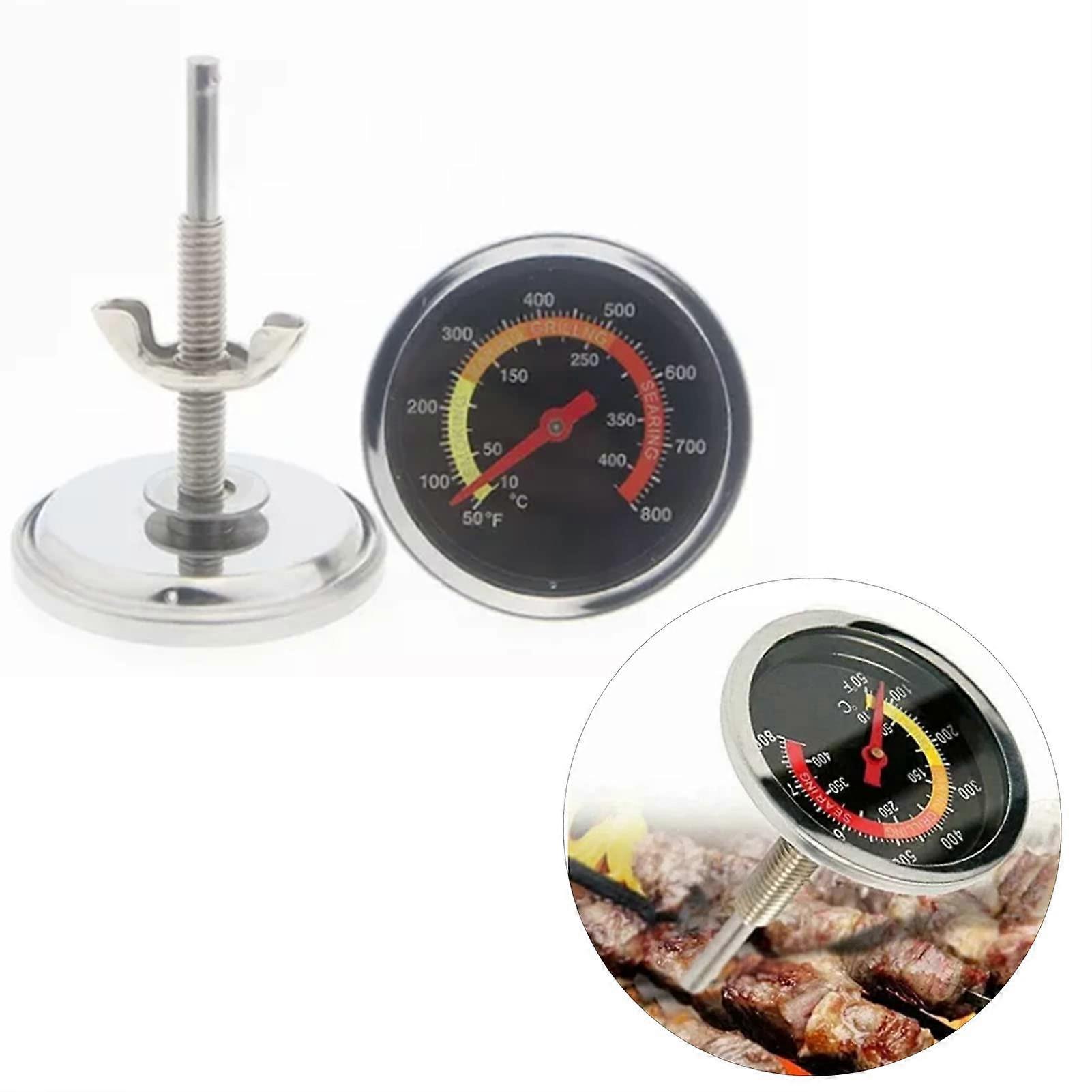 Oven Thermometer with Holder, Bimetal Dial Display, Metal Case, 50 to 400 ℃ Range for Professional Kitchen and Home Grill